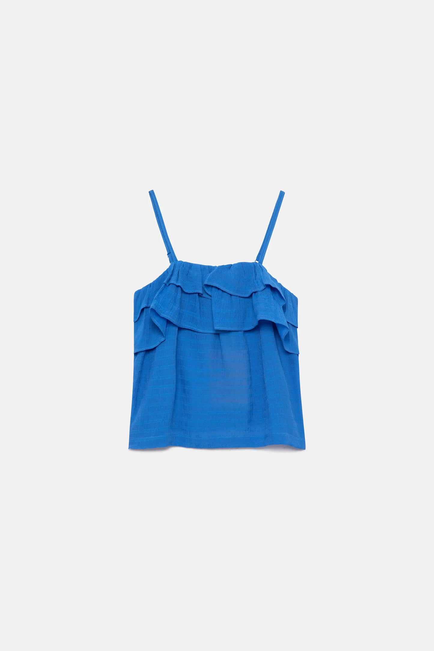 Top de niña tirantes azul