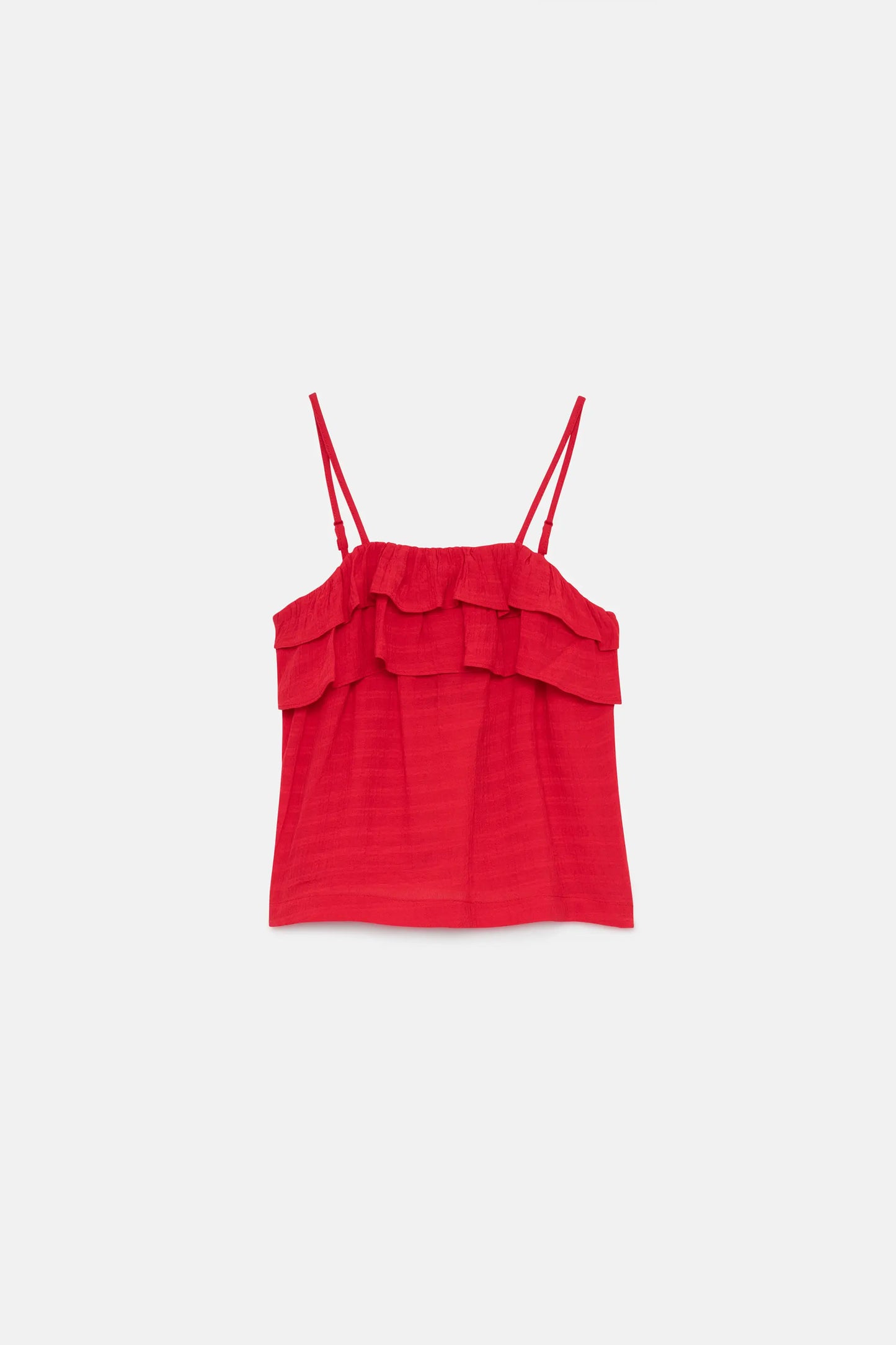 Top de niña tirantes rojo