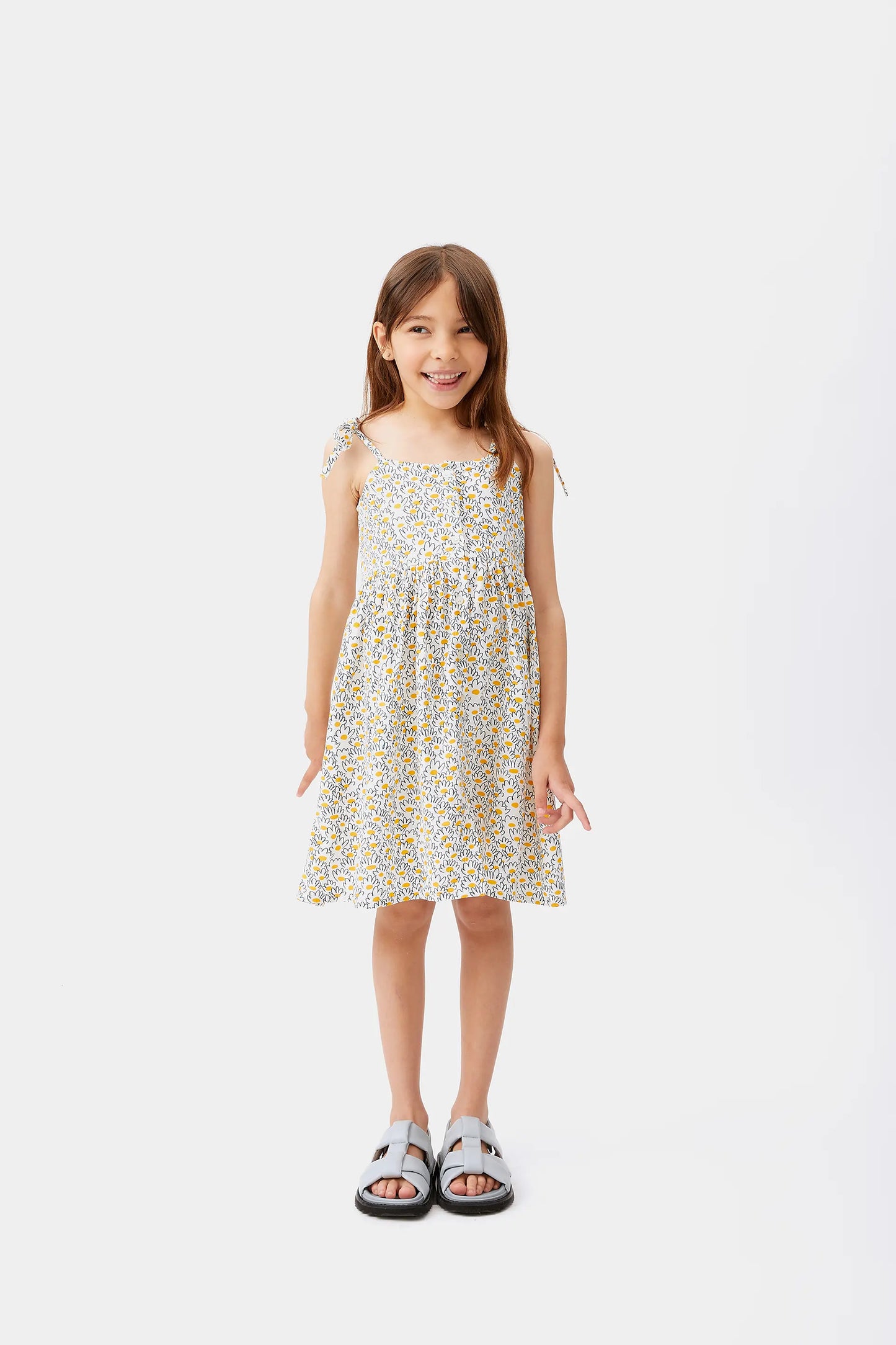 Short flower jacquard girl dress