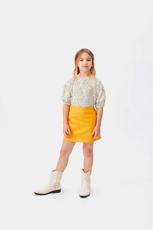Top de niña jacquard de flores
