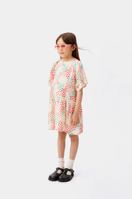 Vestido corto de niña lunares Macula