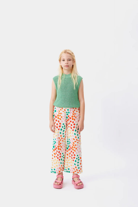 Pantaloni dritti a pois da bambina di Macula