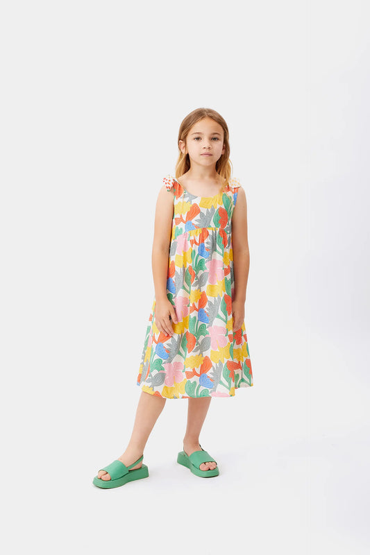 Abito midi da bambina floreale Florere