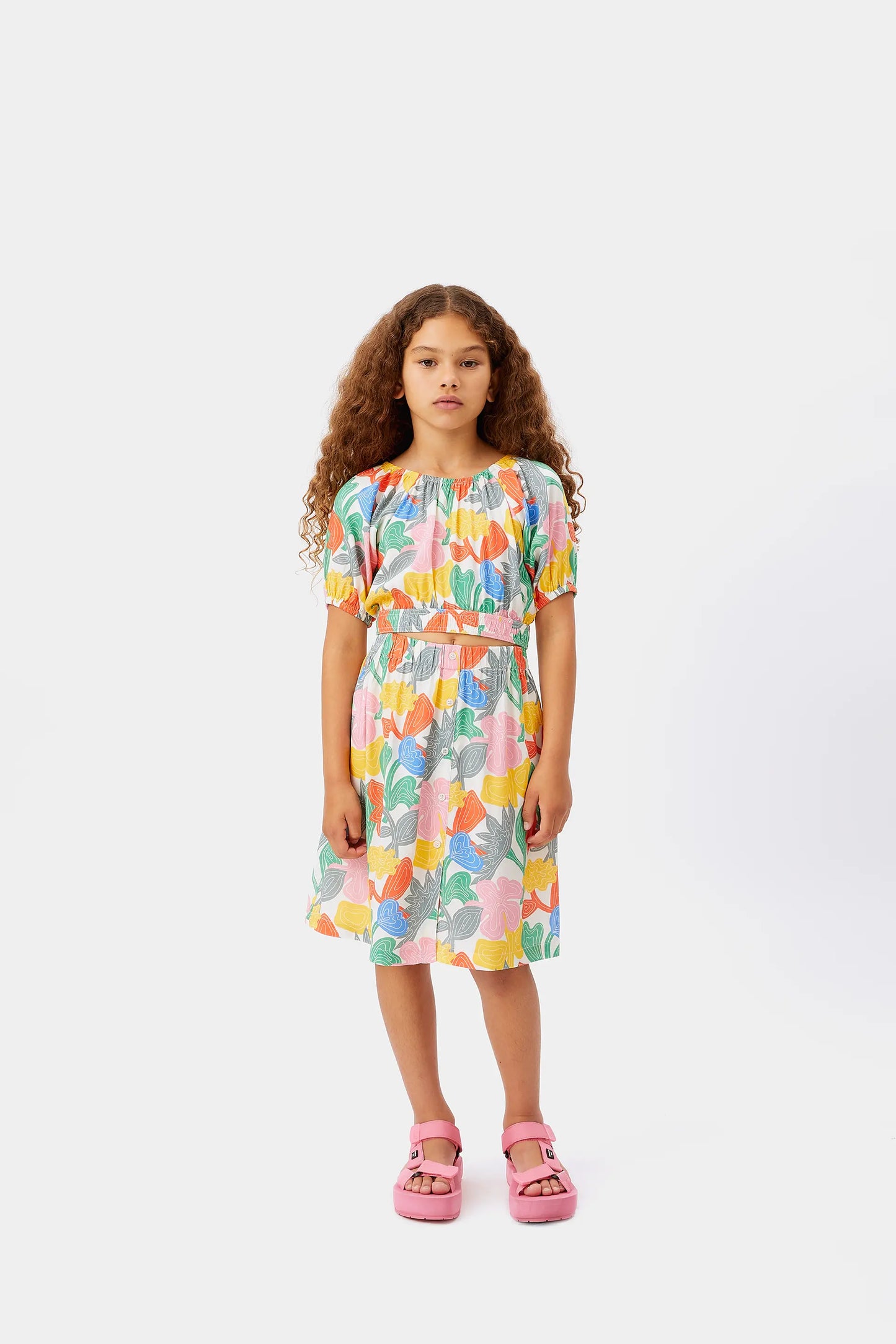 Florere floral girl's midi skirt