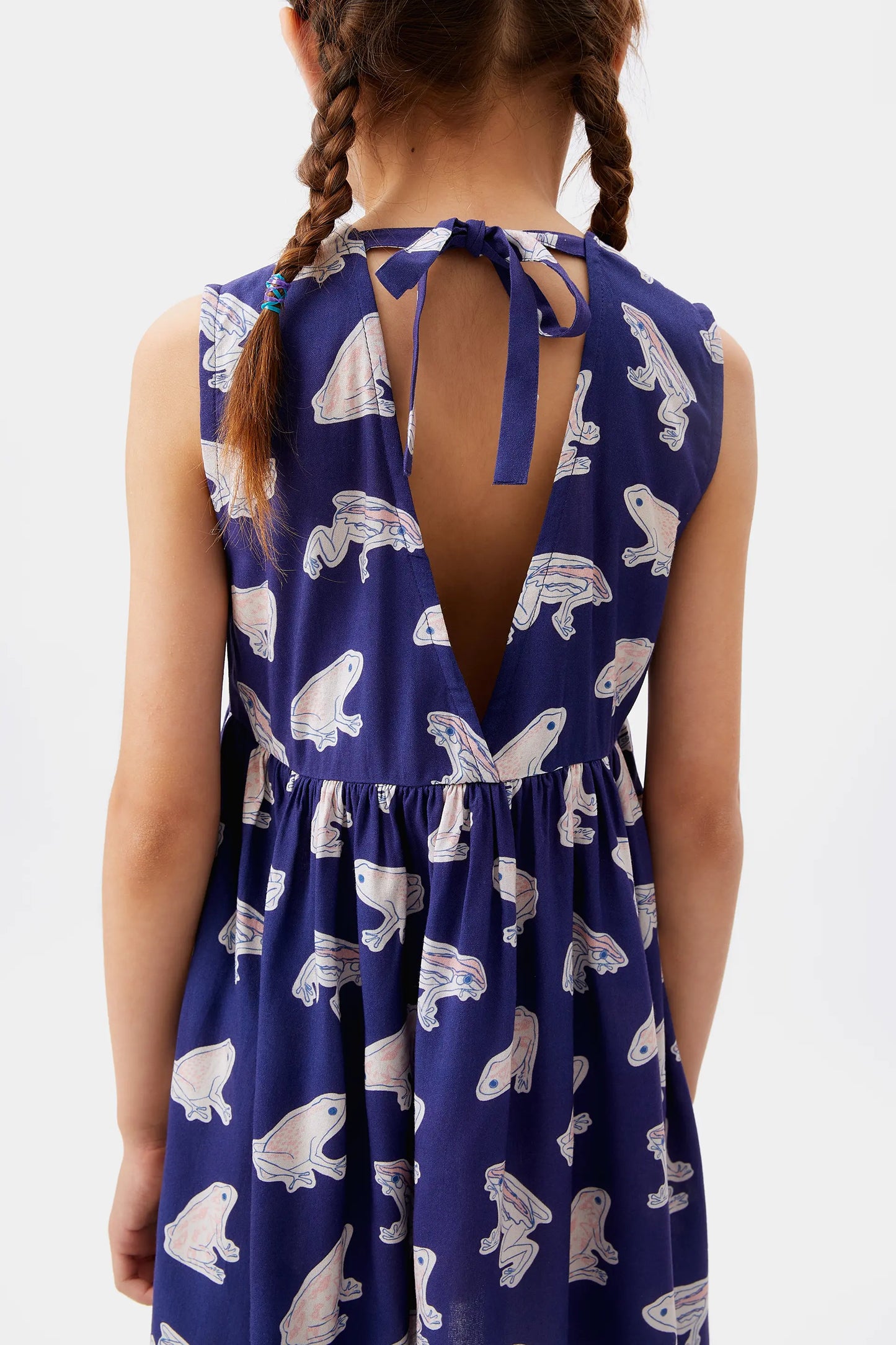 LENZING™ ECOVERO™ frog viscose girl's short dress