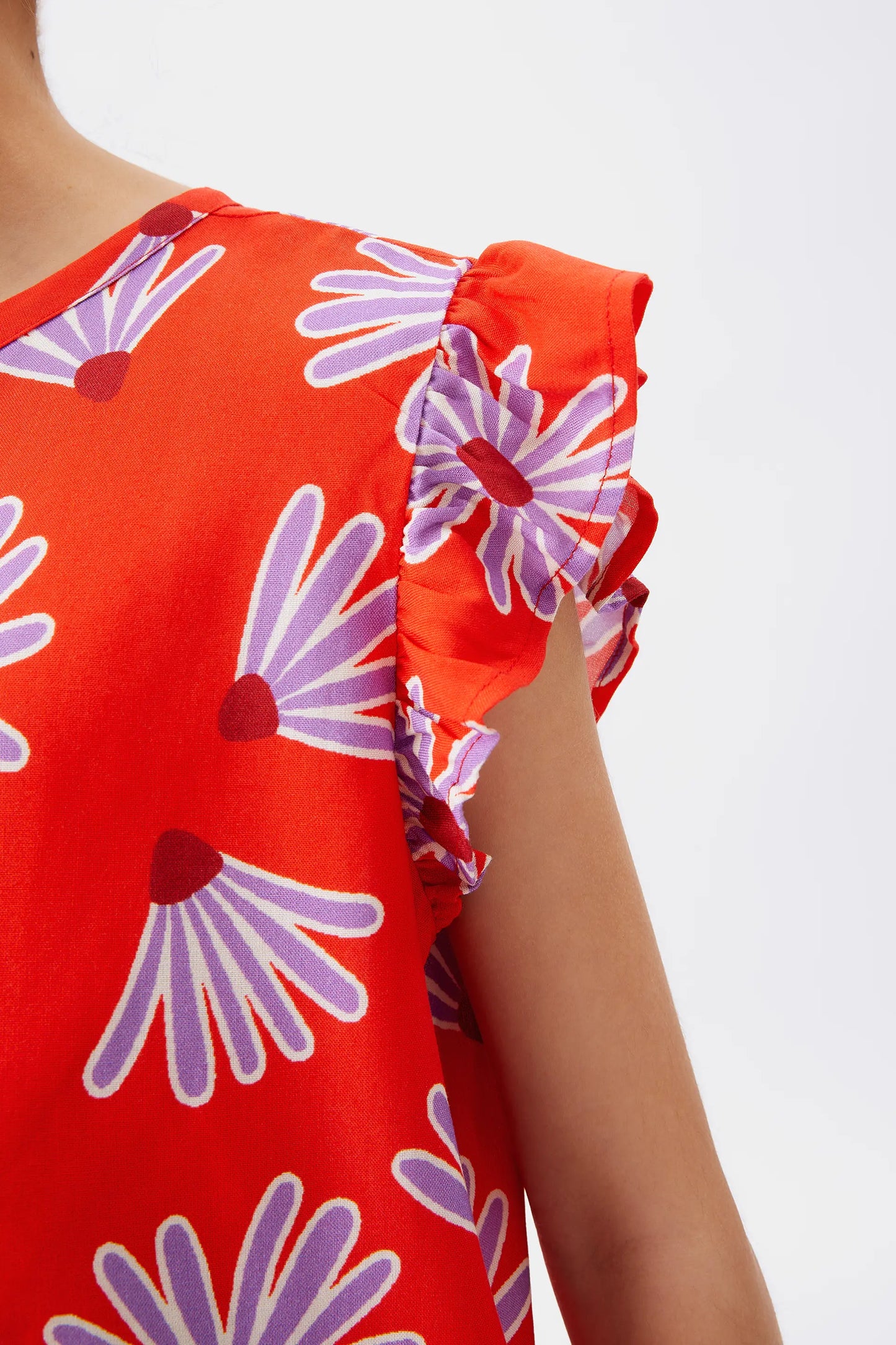 Top de niña viscosa LENZING™ ECOVERO™ floral Bellis