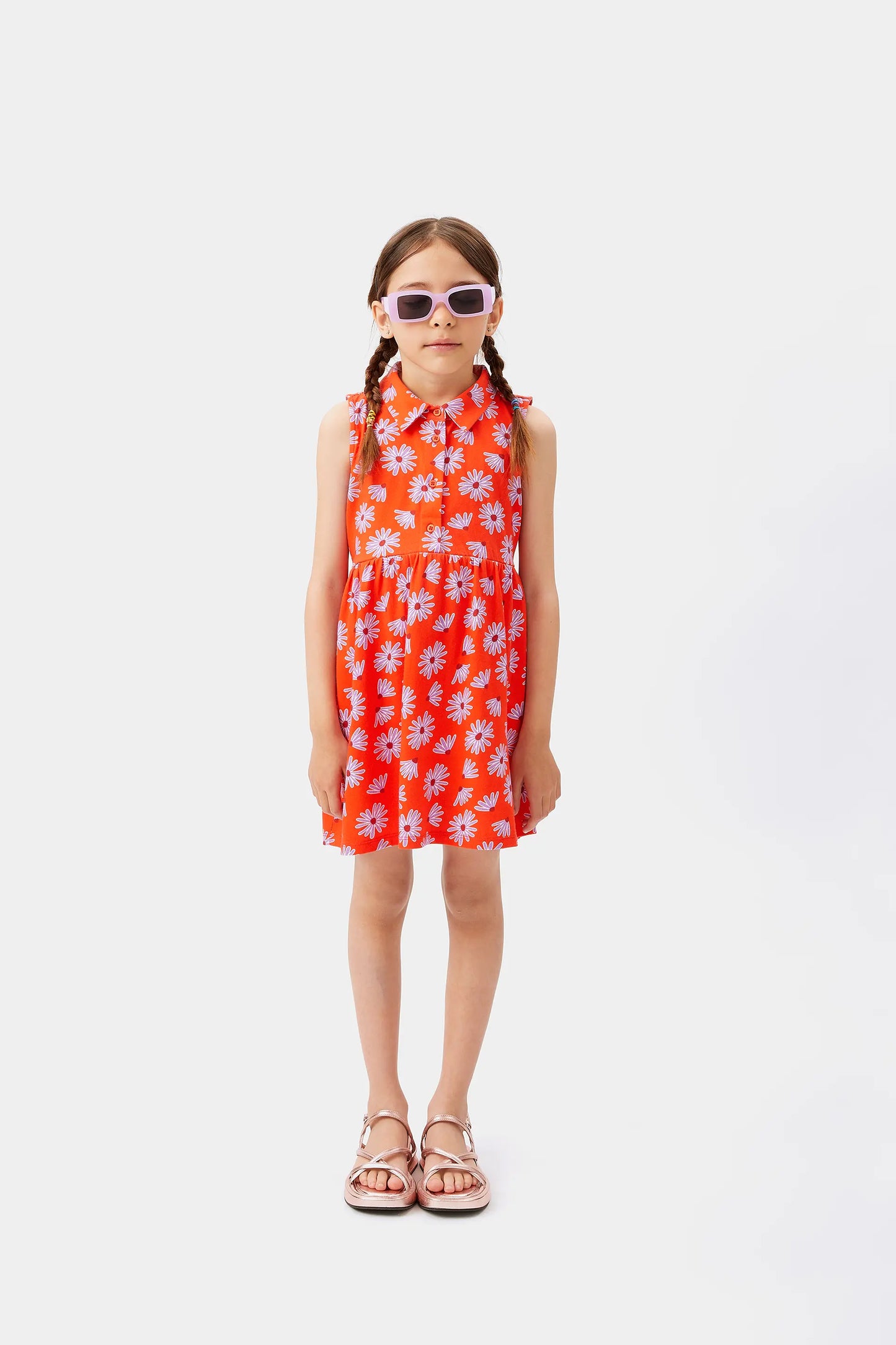 Vestido corto de niña floral Bellis