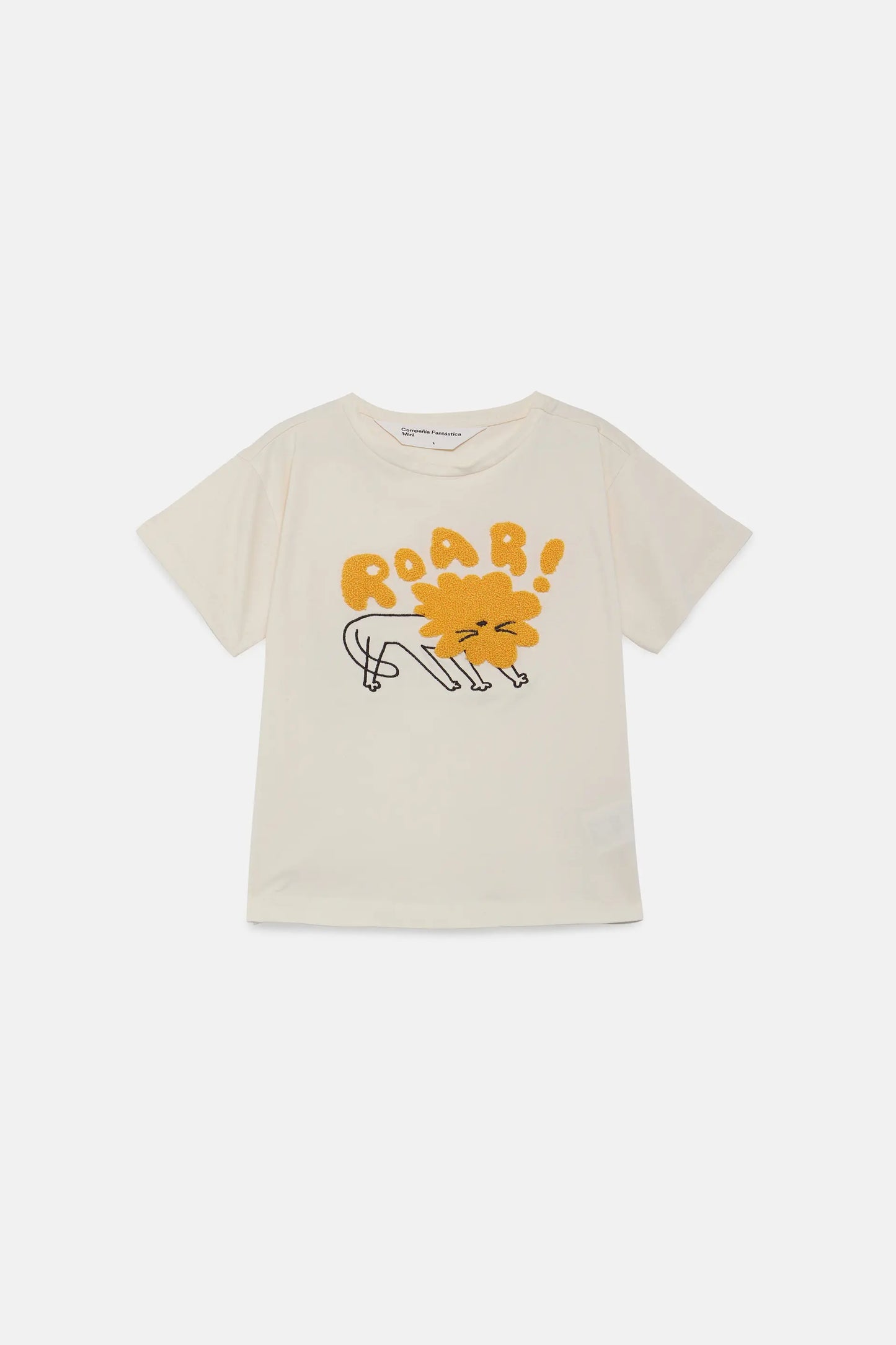 T-shirt bianca unisex con stampa animalier