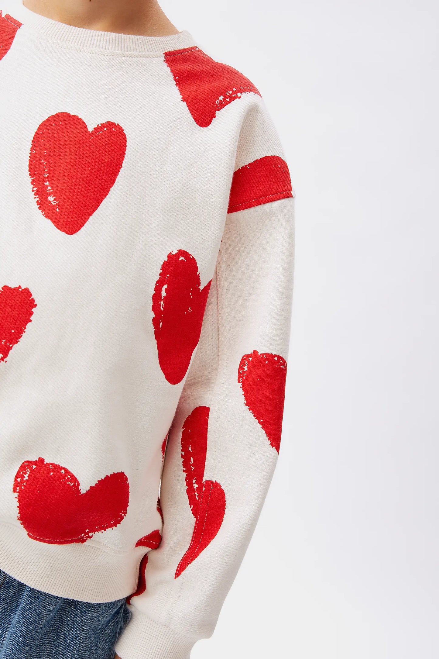 Unisex heart print sweatshirt