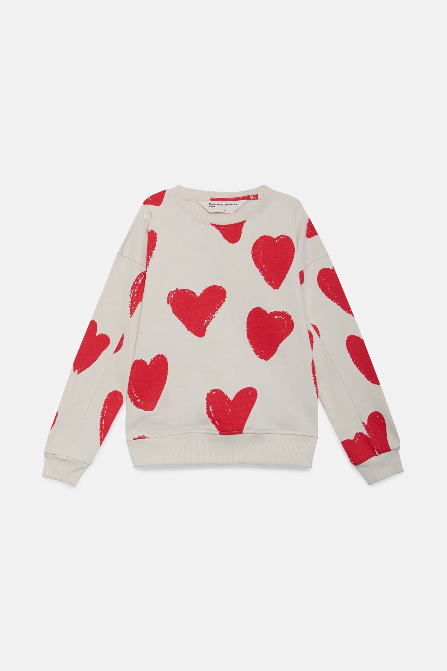 Unisex heart print sweatshirt
