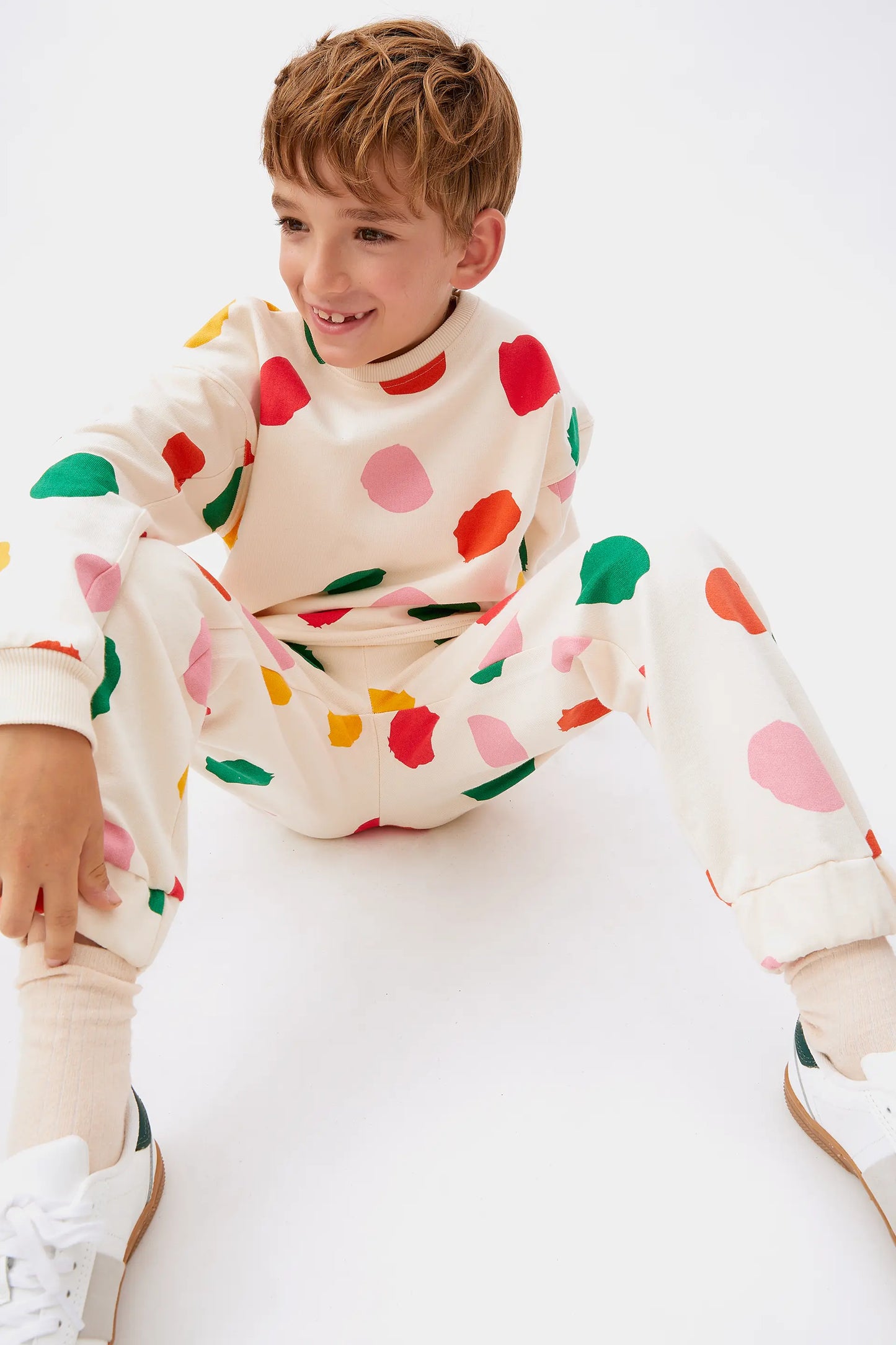 Jogger unisex estampado lunares