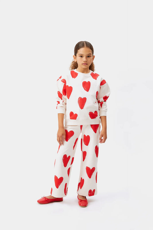 Pantaloni unisex con stampa cuori
