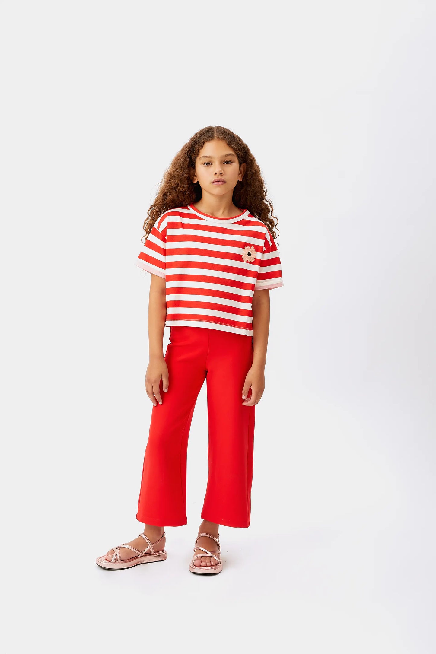 T-shirt unisex a righe rosse