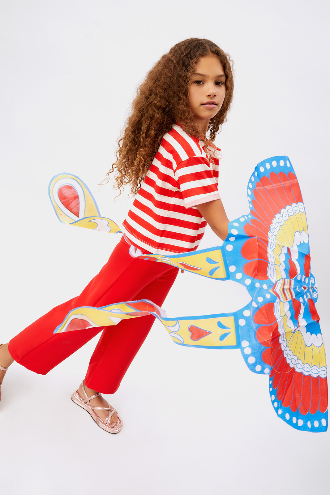 T-shirt unisex a righe rosse