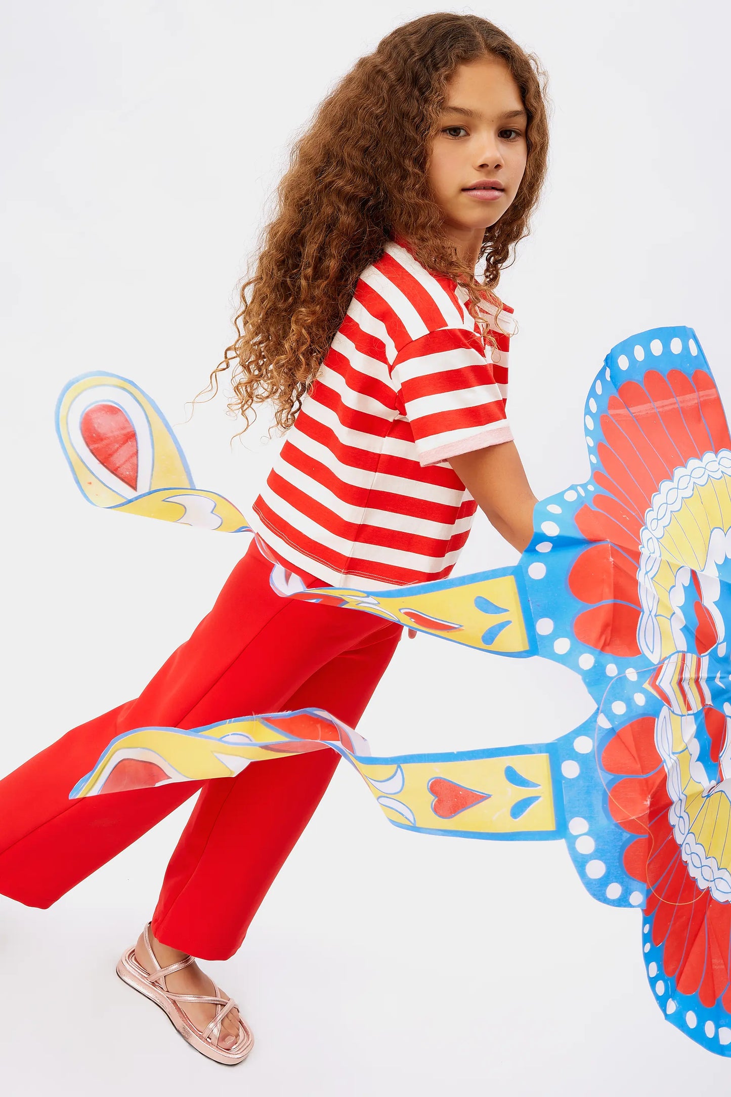 T-shirt unisex a righe rosse
