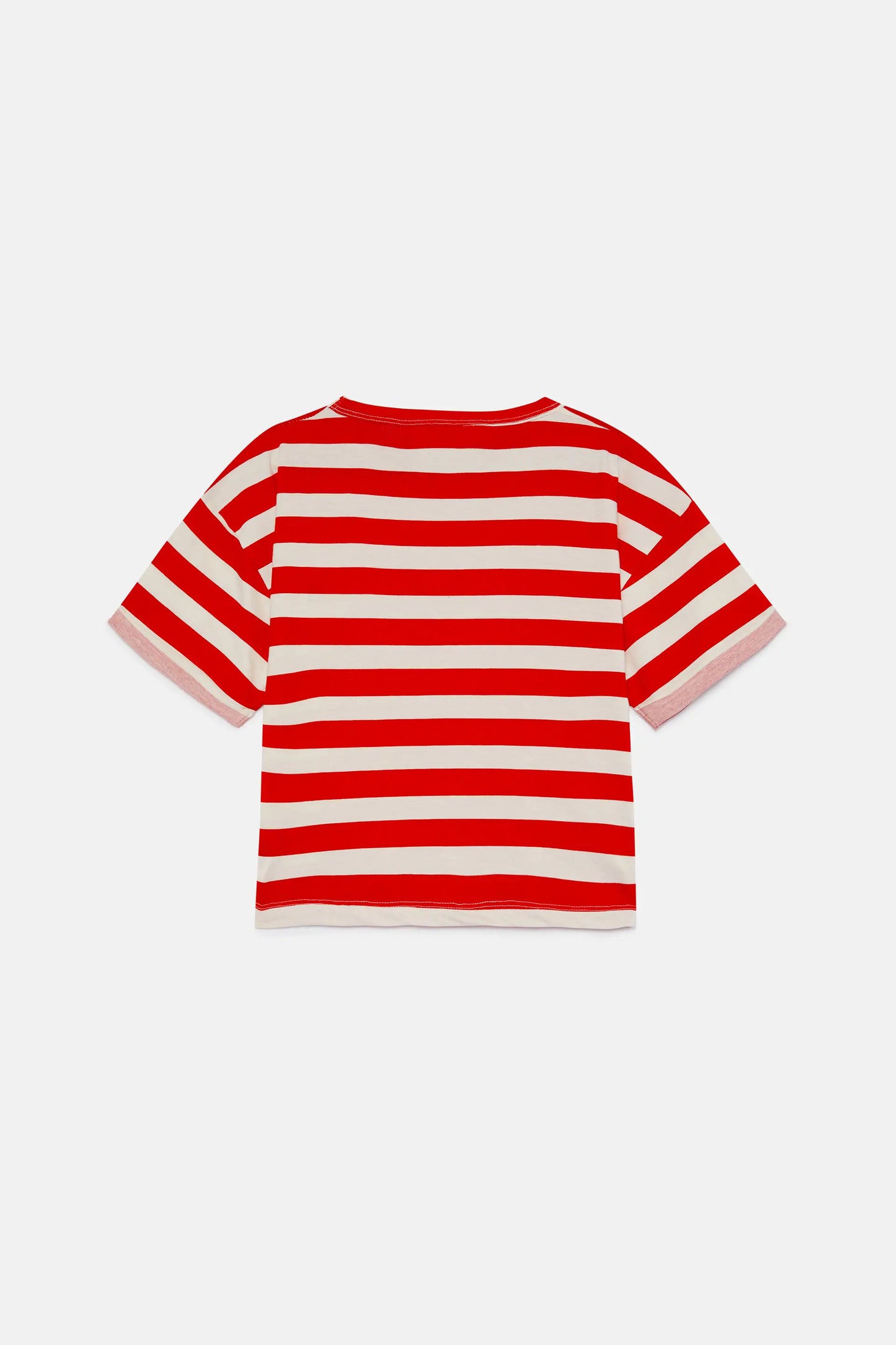 T-shirt unisex a righe rosse