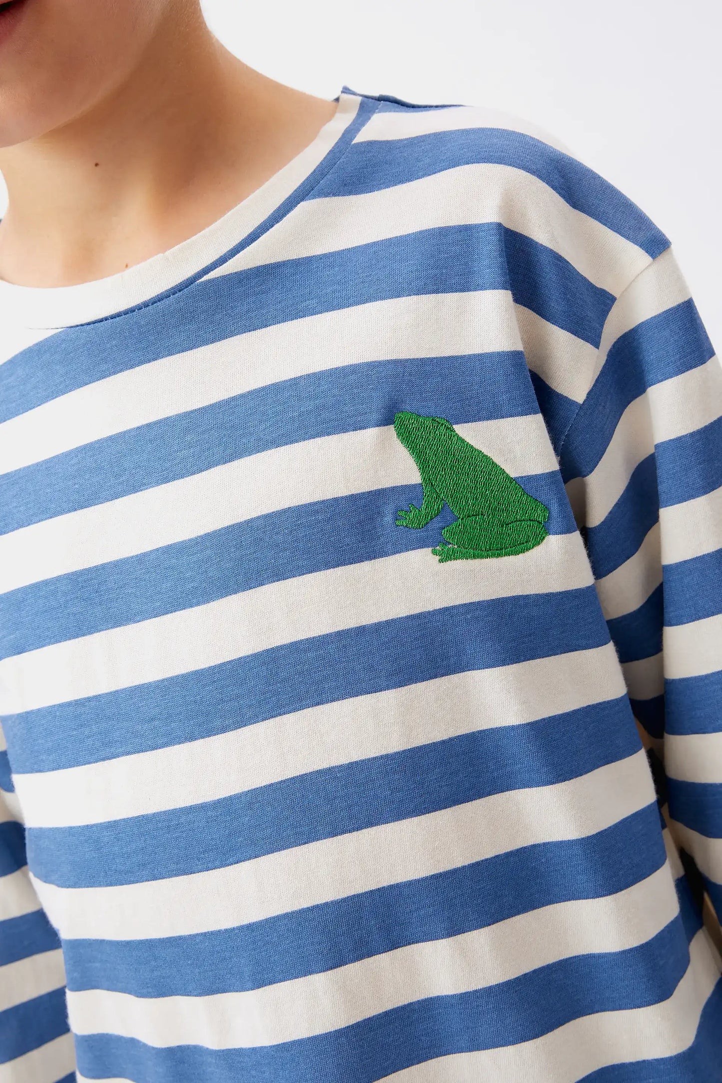 Camiseta unisex de rayas azules