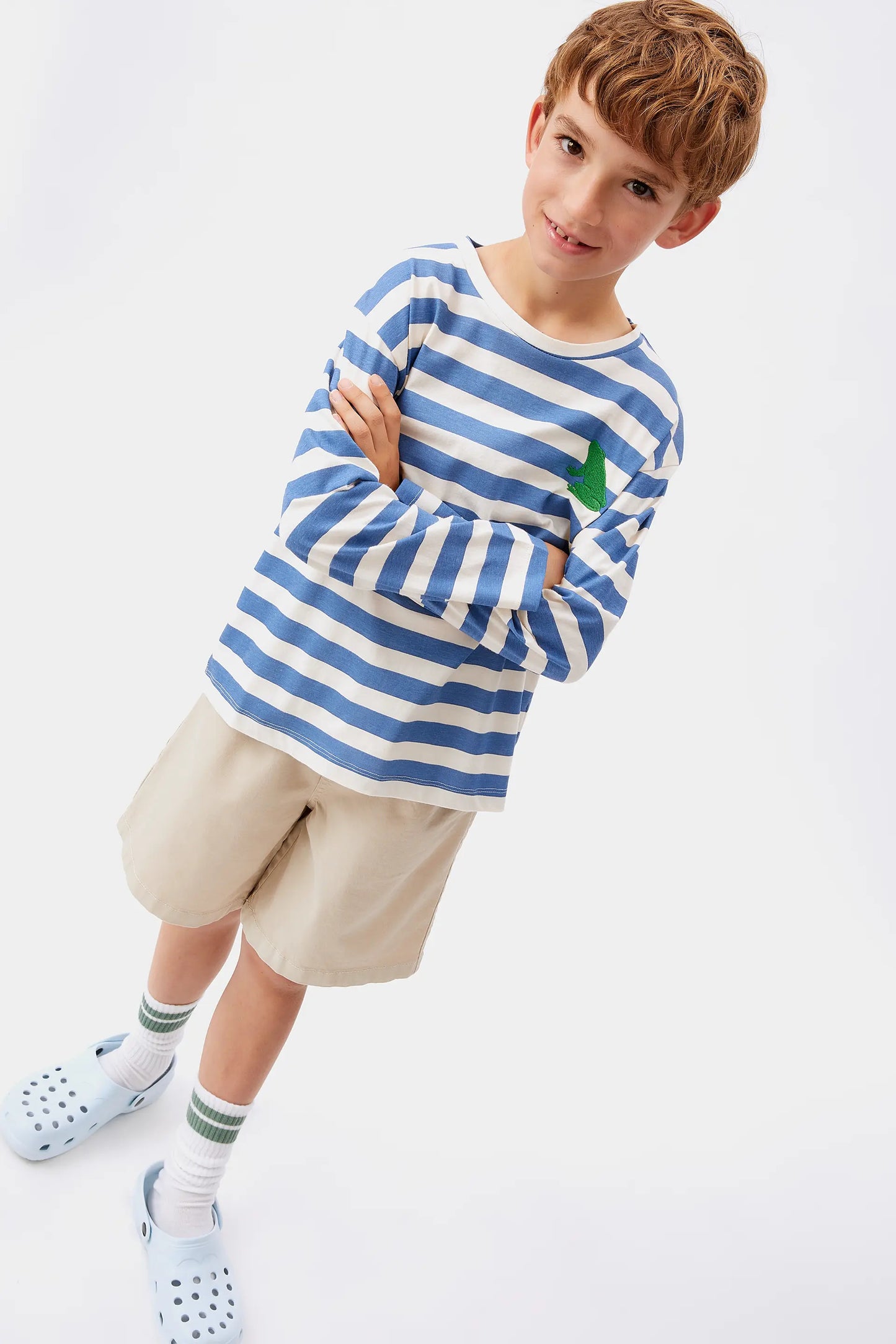 Camiseta unisex de rayas azules