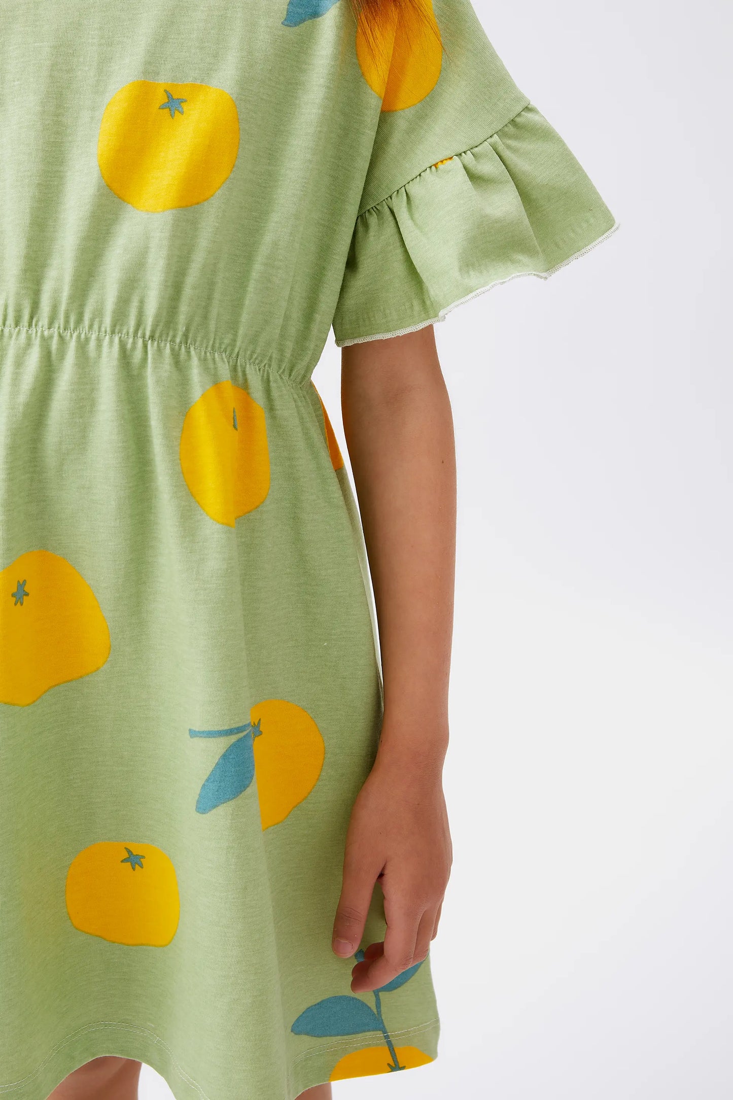 Vestido corto de niña estampado Yuzu