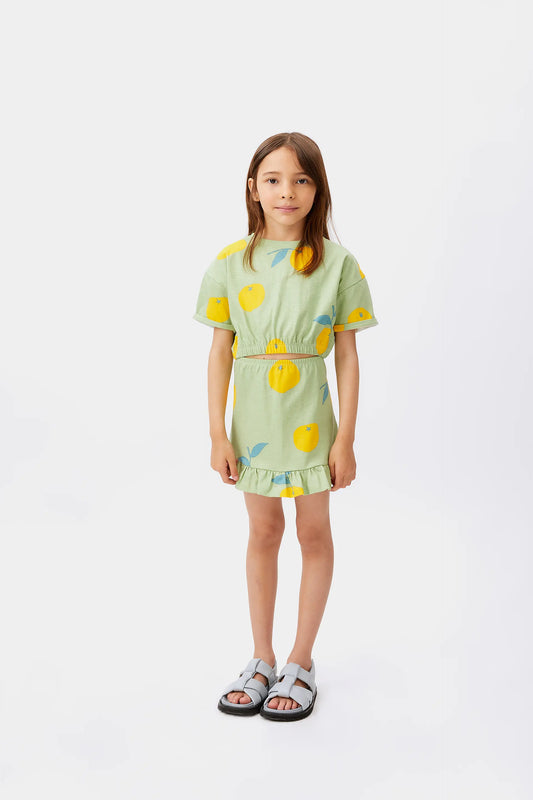 Falda corta de niña estampado Yuzu