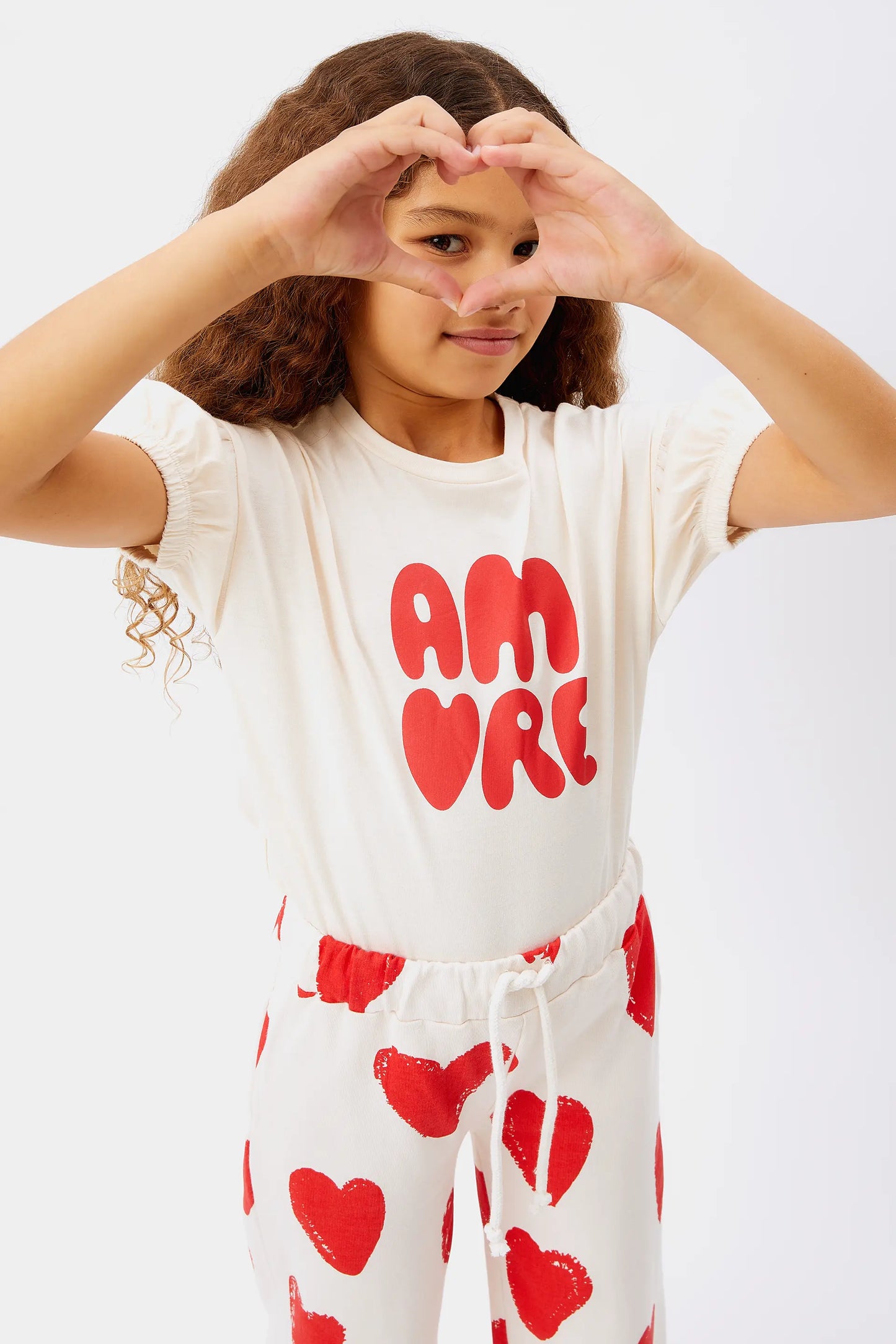 White Amore girl's t-shirt