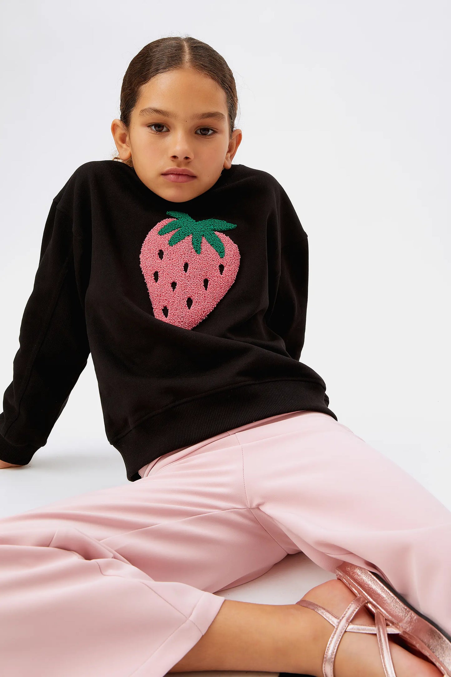 Strawberry print unisex sweatshirt