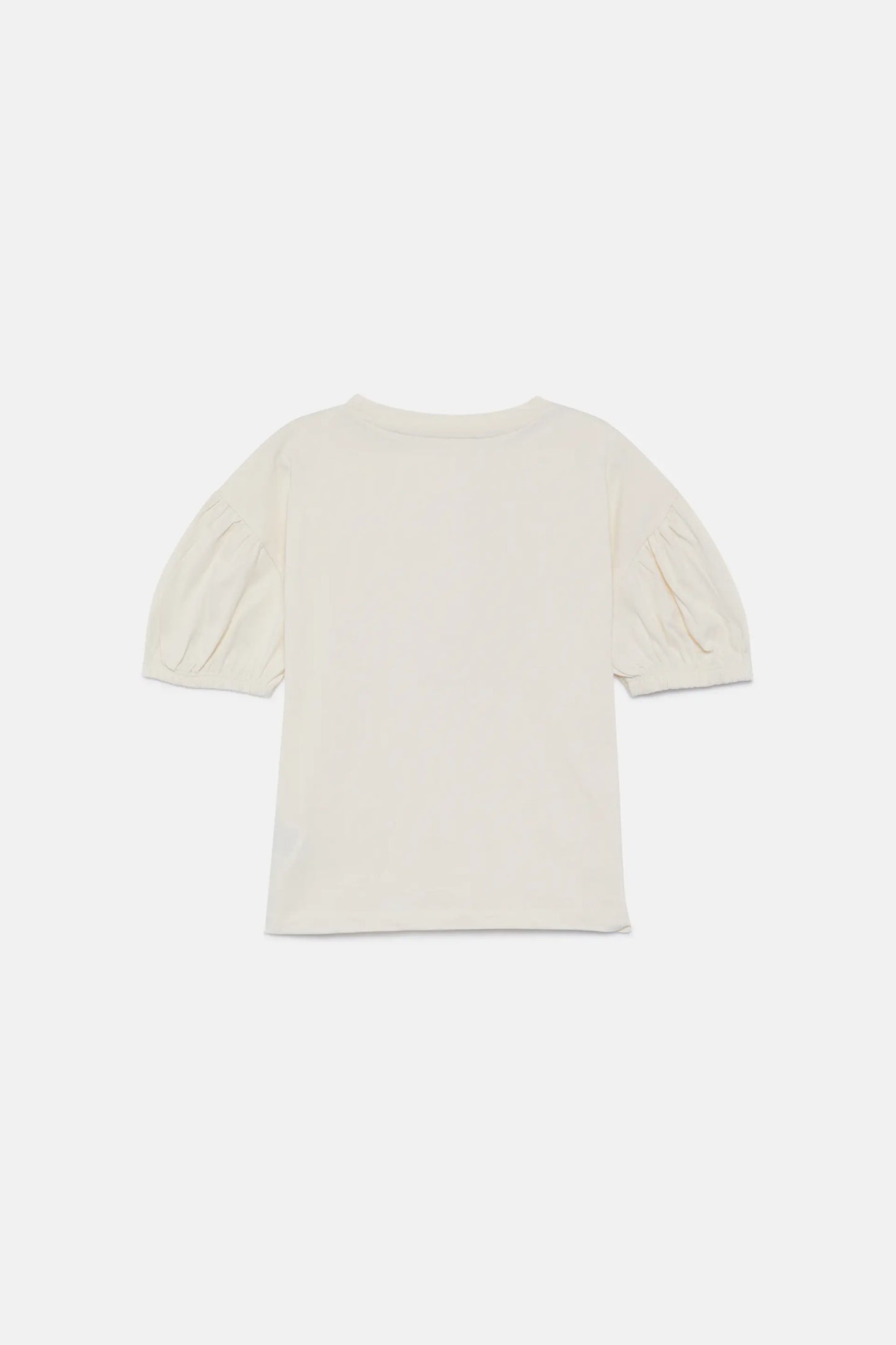 Camiseta de niña print de plátanos blanca