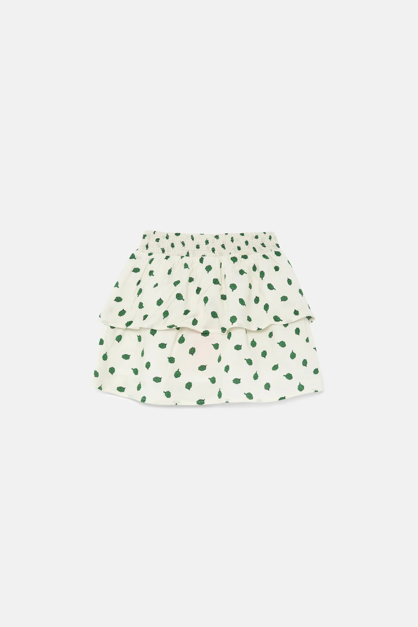 Falda corta de niña estampado alcachofas