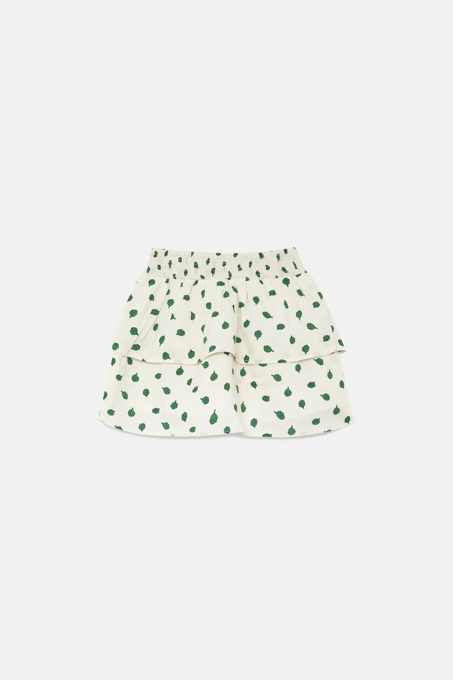 Falda corta de niña estampado alcachofas