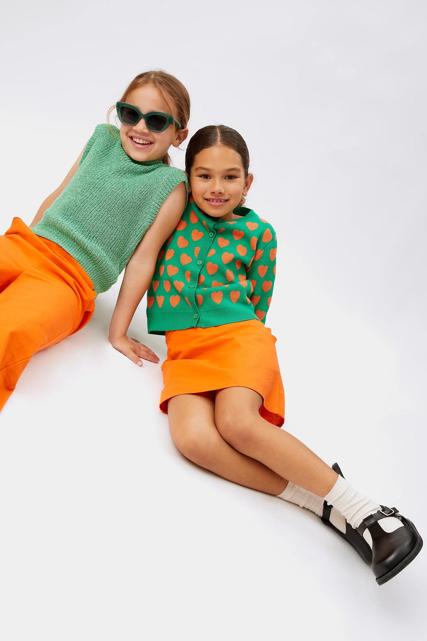 Girl's orange straight pants