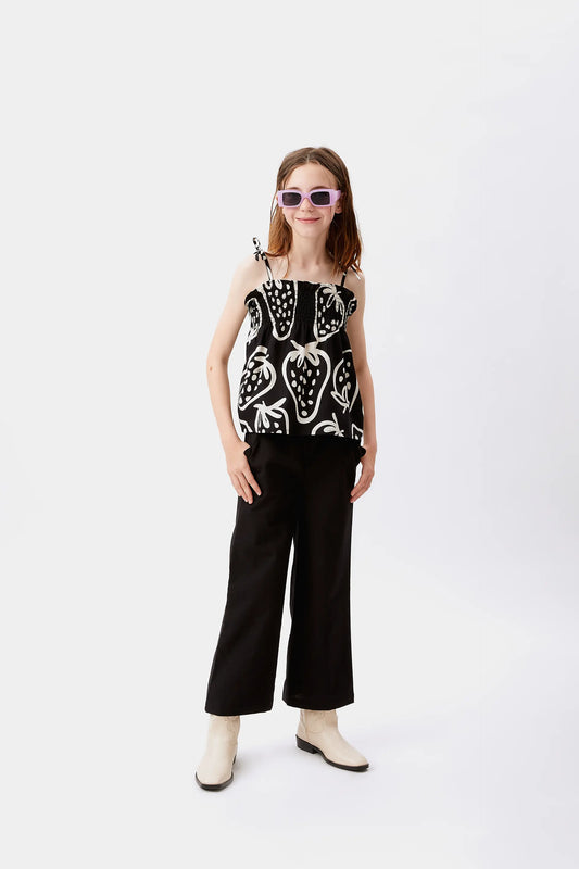 Pantaloni dritti neri da ragazza