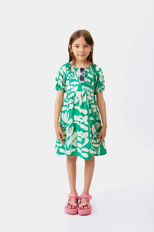 Vestido corto de niña floral Hortencia