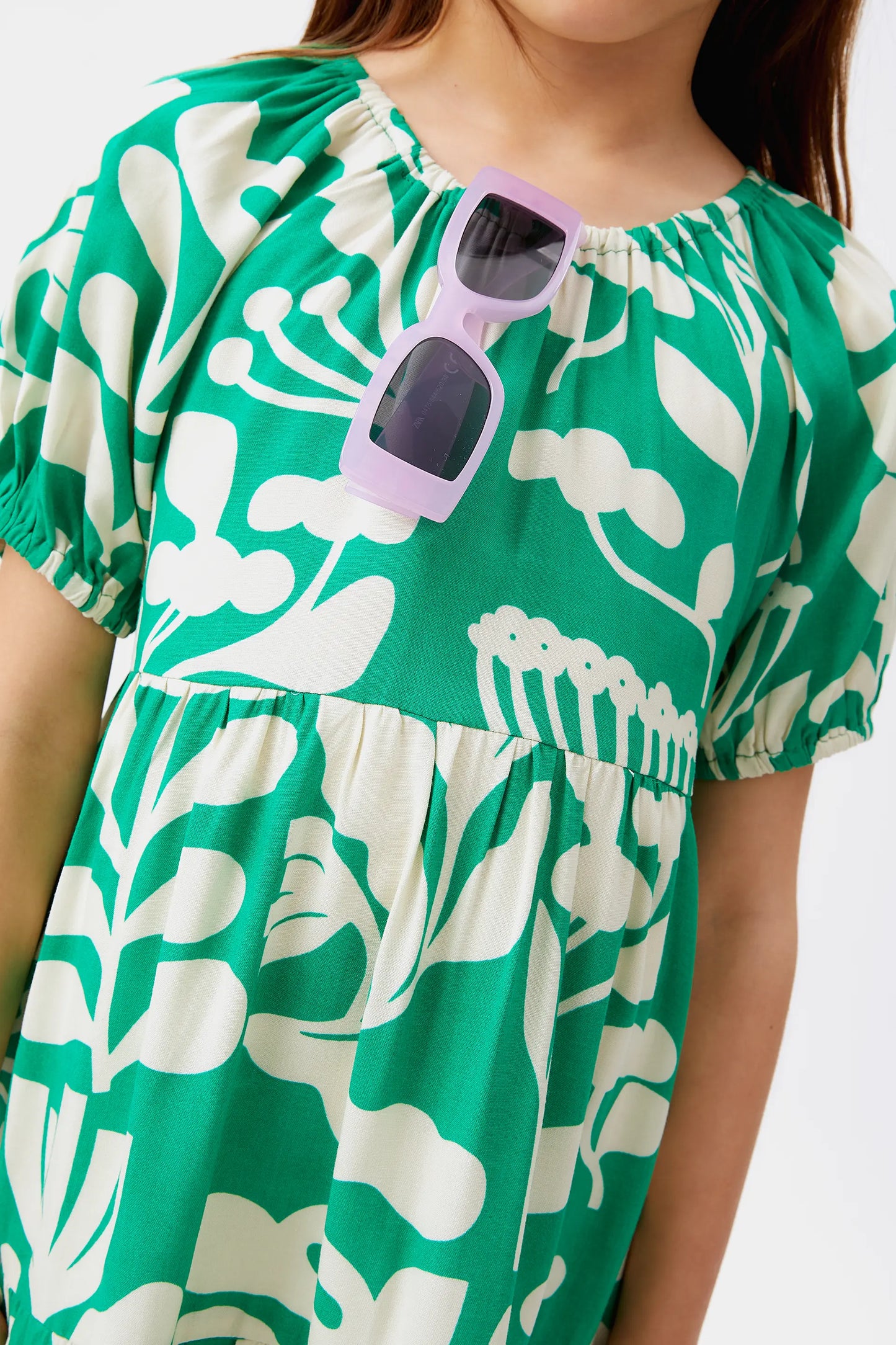 Vestido corto de niña floral Hortencia