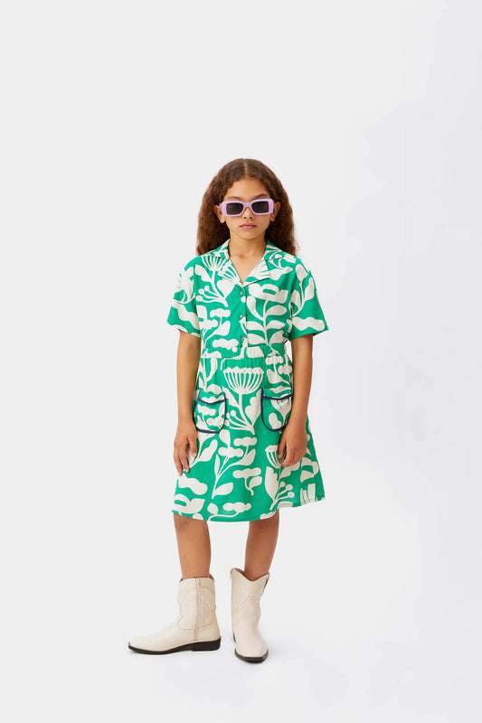Falda midi de niña floral Hortencia