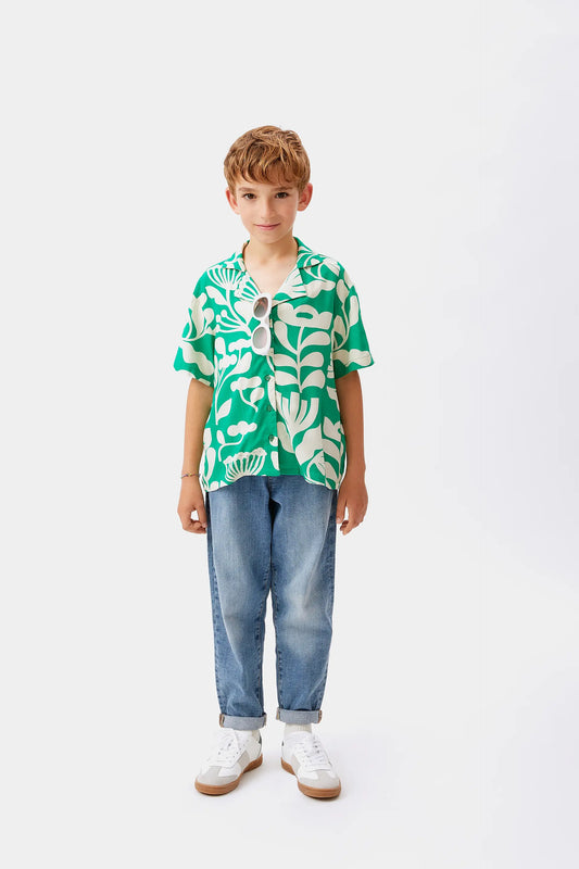 Camisa unisex floral Hortencia