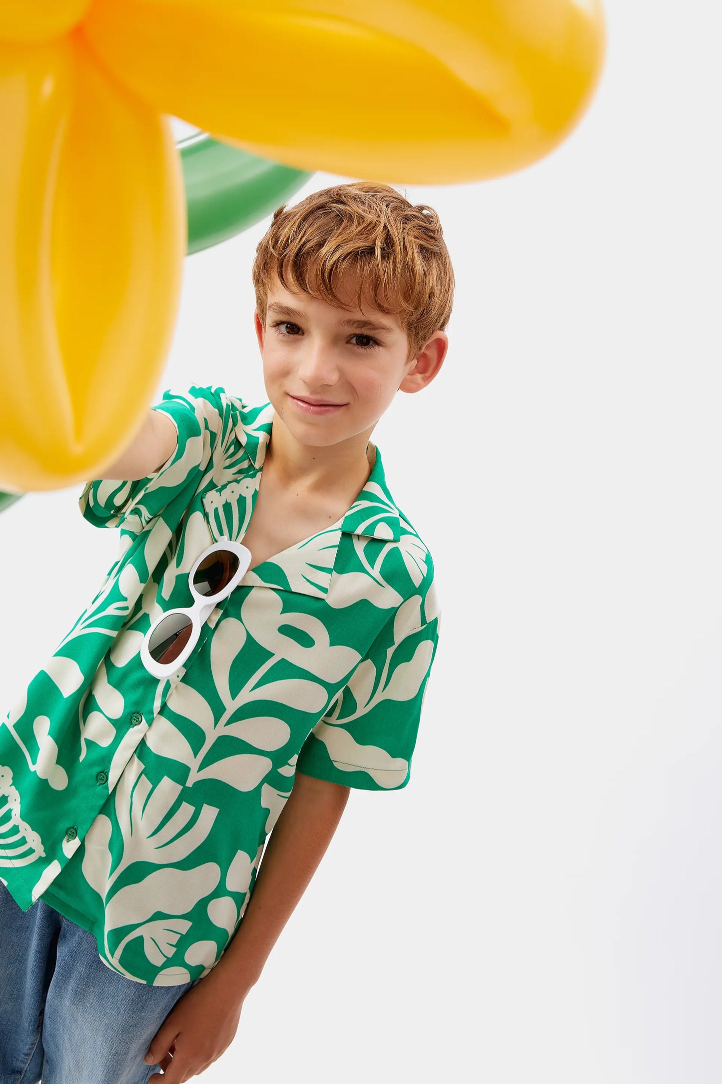 Camisa unisex floral Hortencia