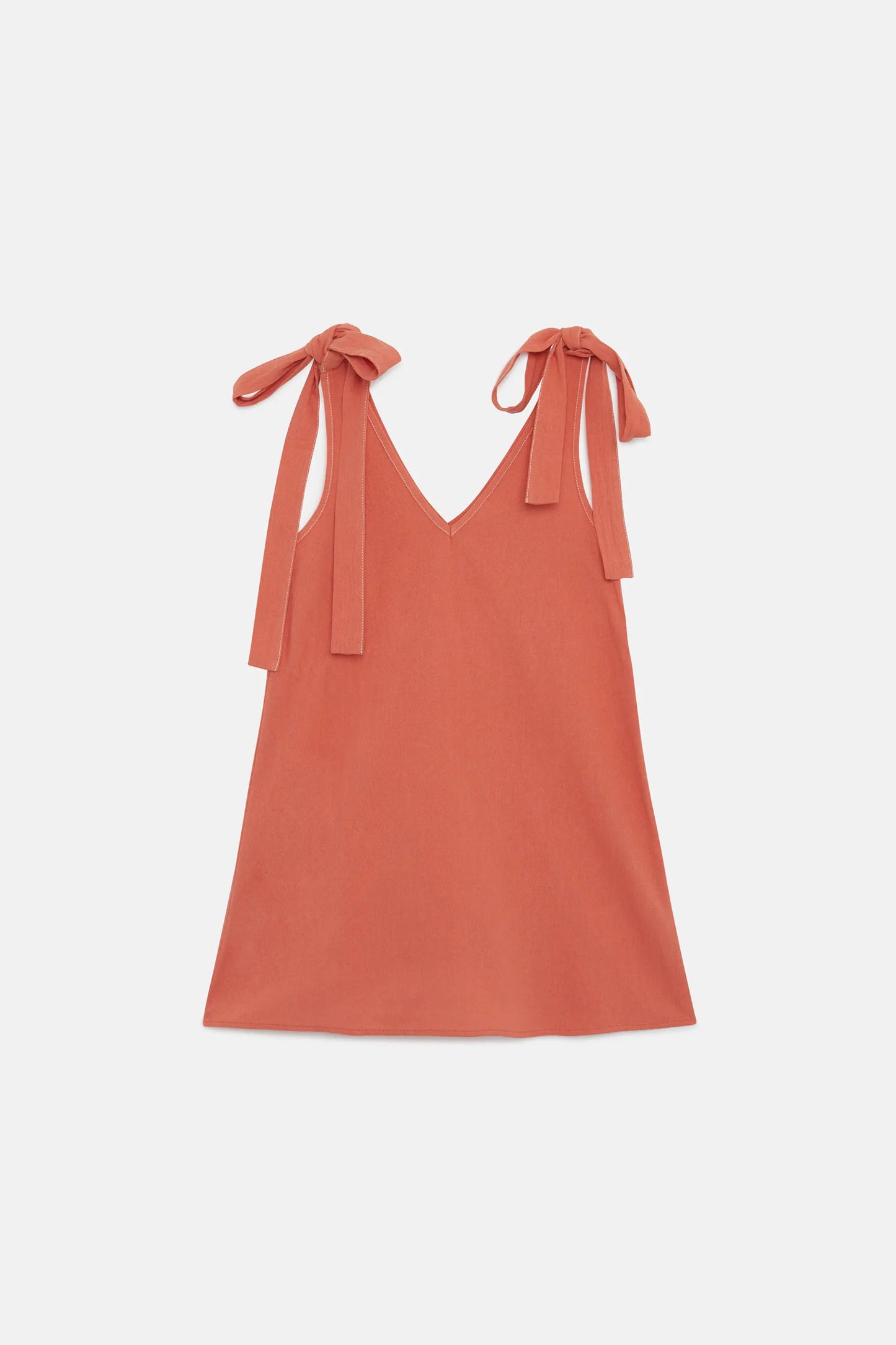 Vestido corto de niña lazada naranja