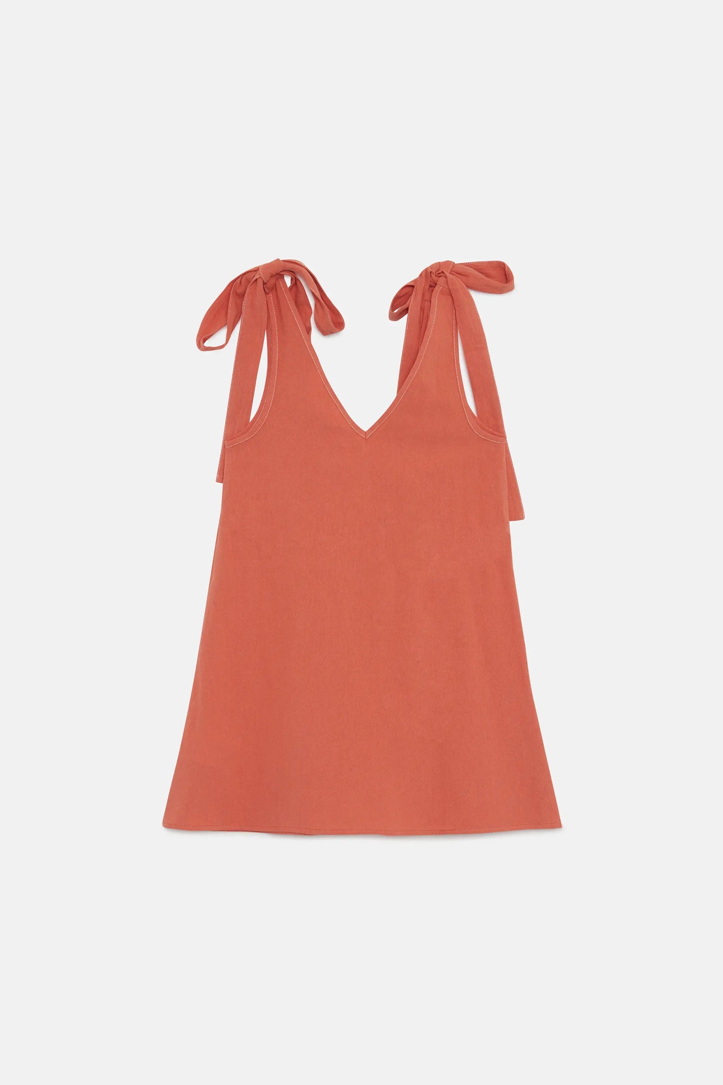 Vestido corto de niña lazada naranja