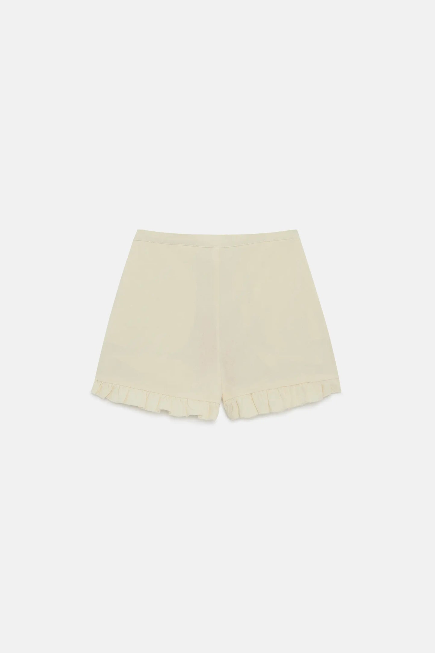 Girl's white ruffle shorts