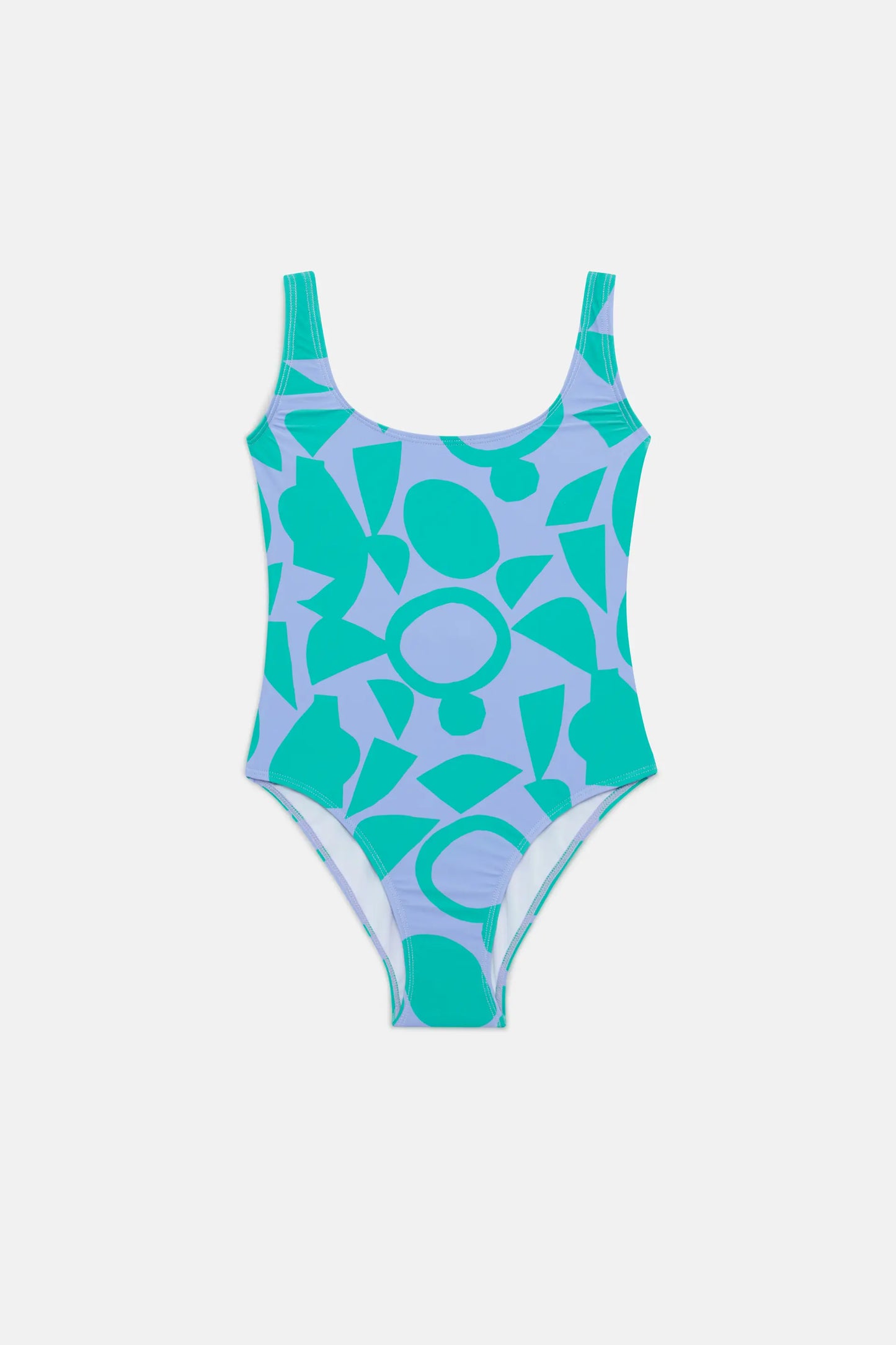 Afrik geometric girl's swimsuit