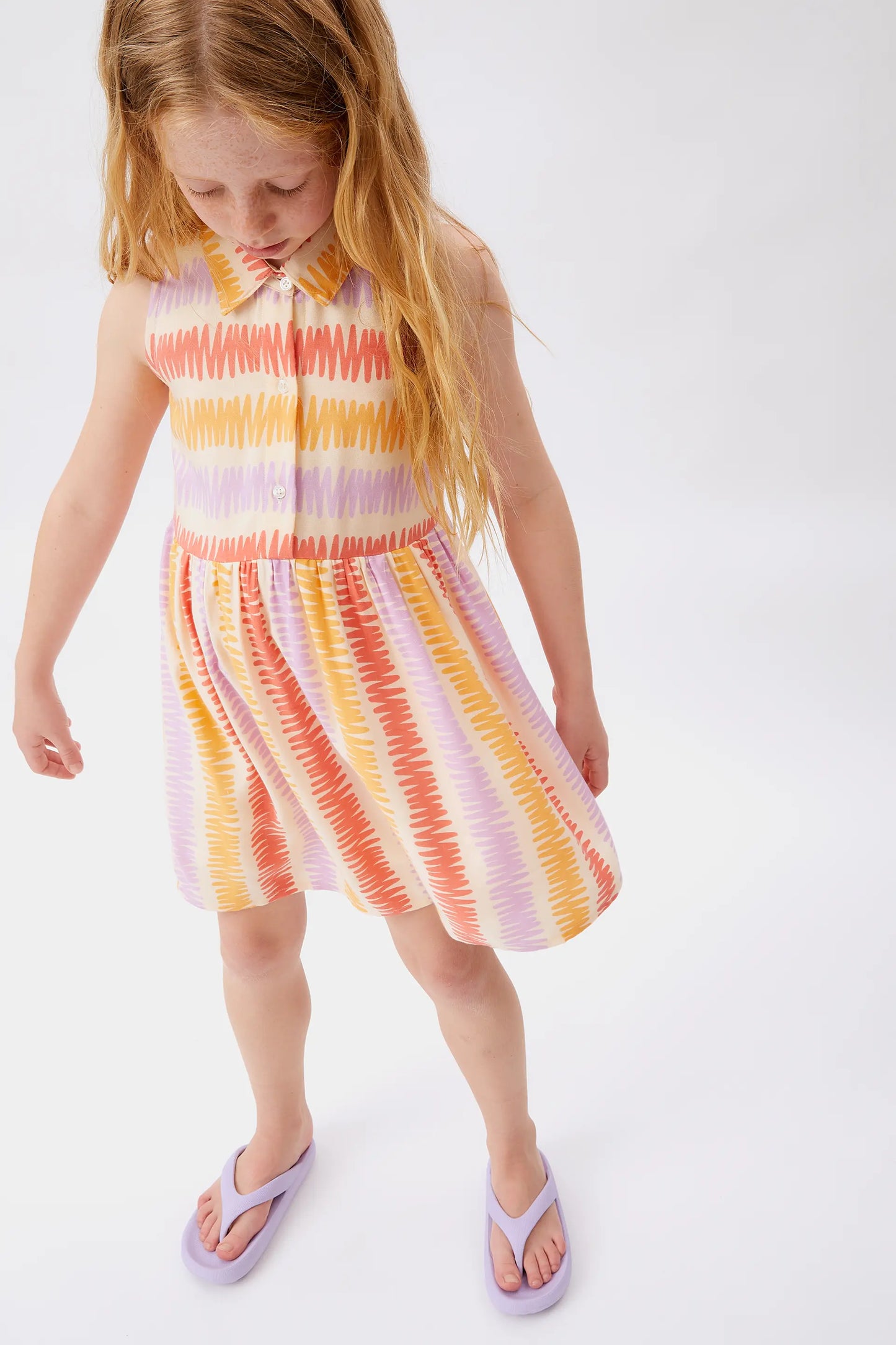Vestido corto de niña rayas Summer Vibes