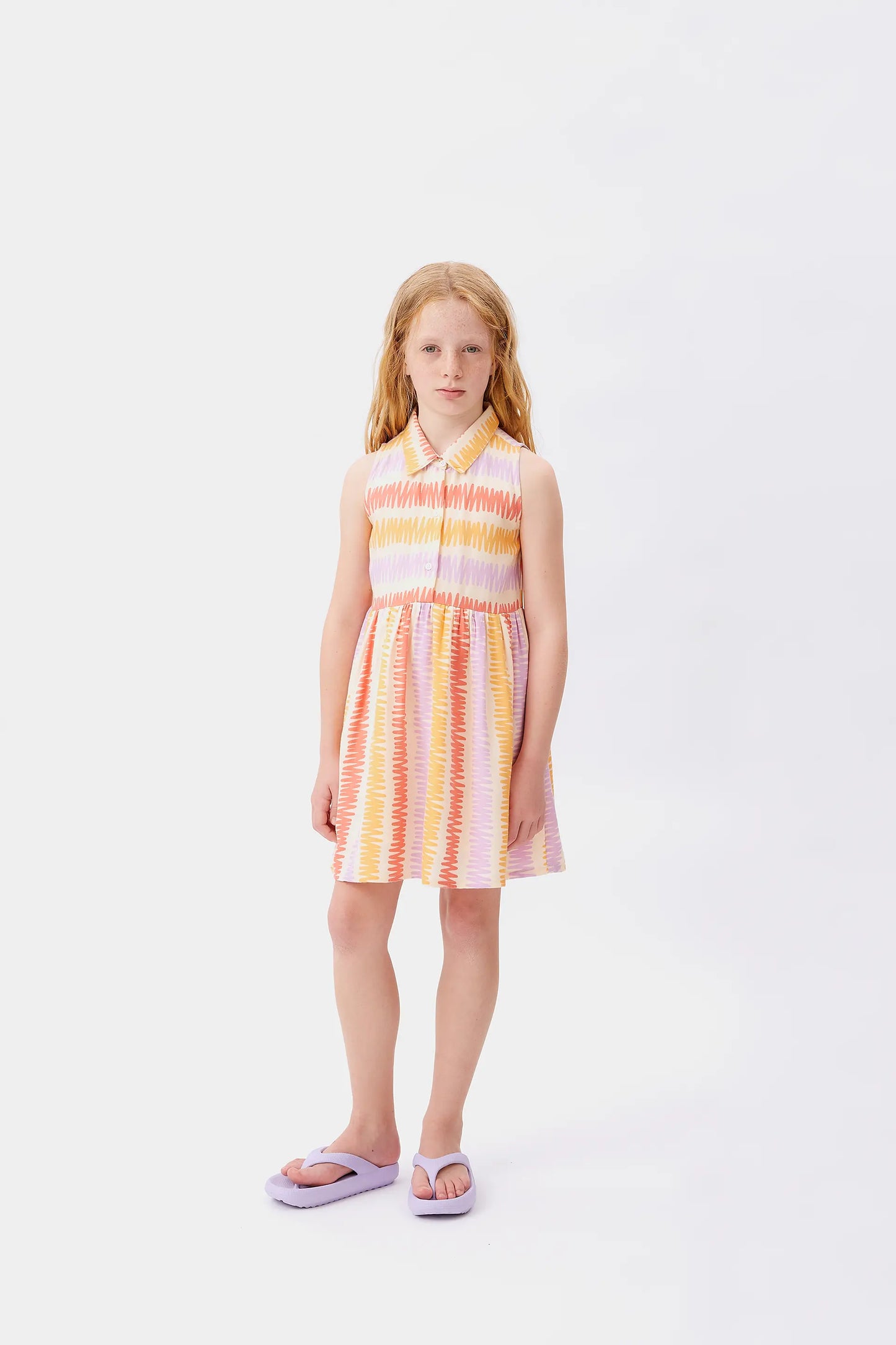 Vestido corto de niña rayas Summer Vibes