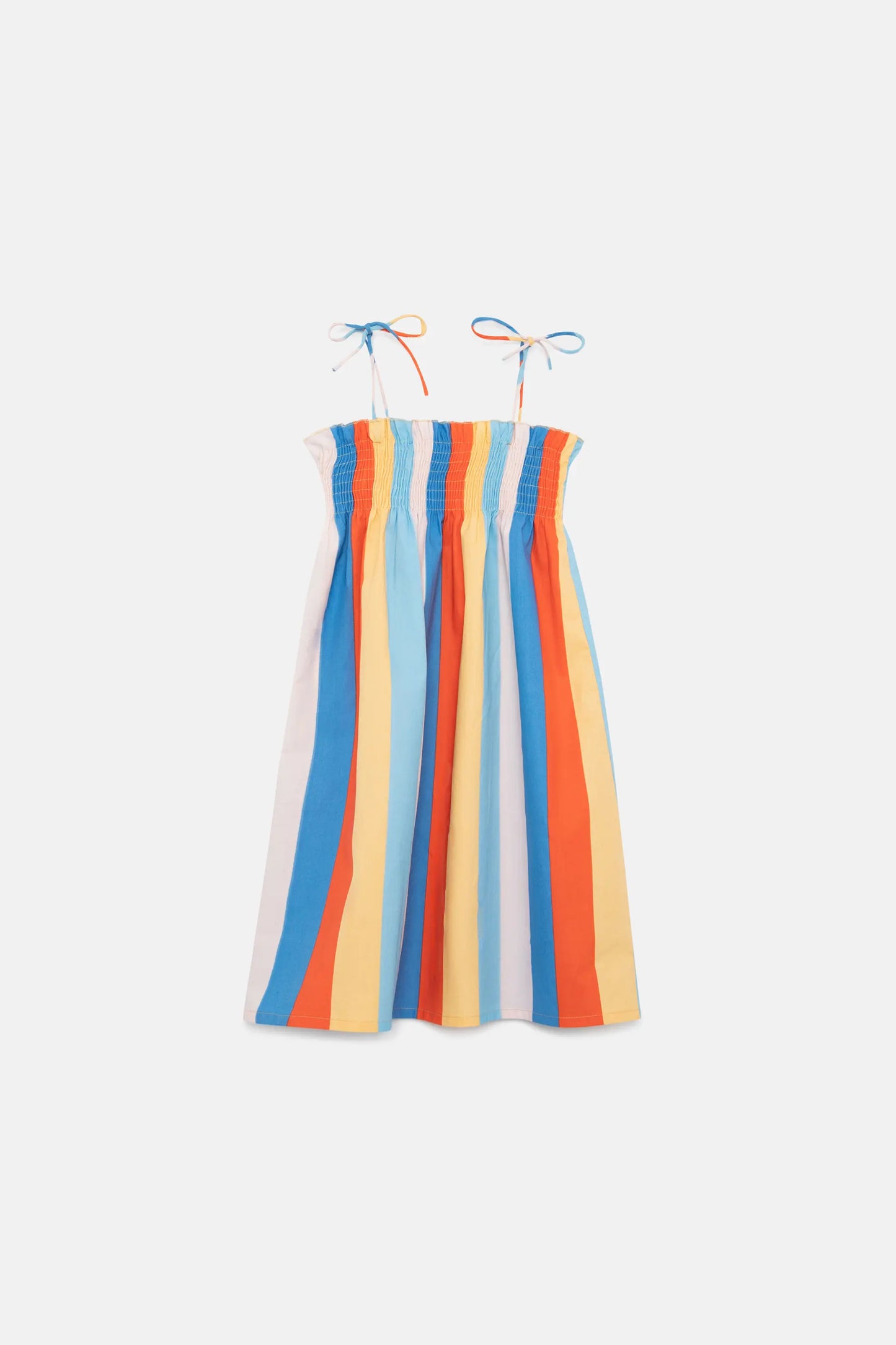 Vestido corto de niña estampado rayas Lines