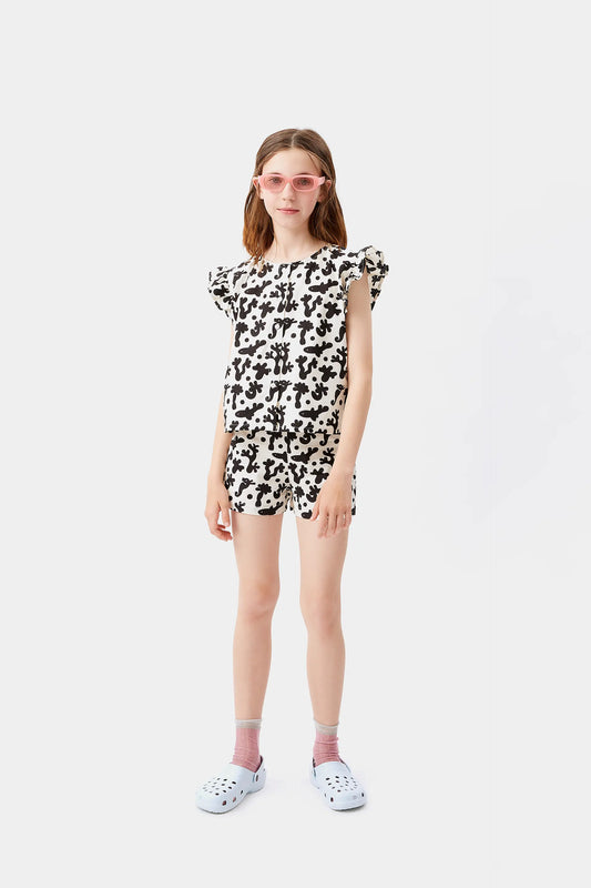 Camisa de niña estampado Coral