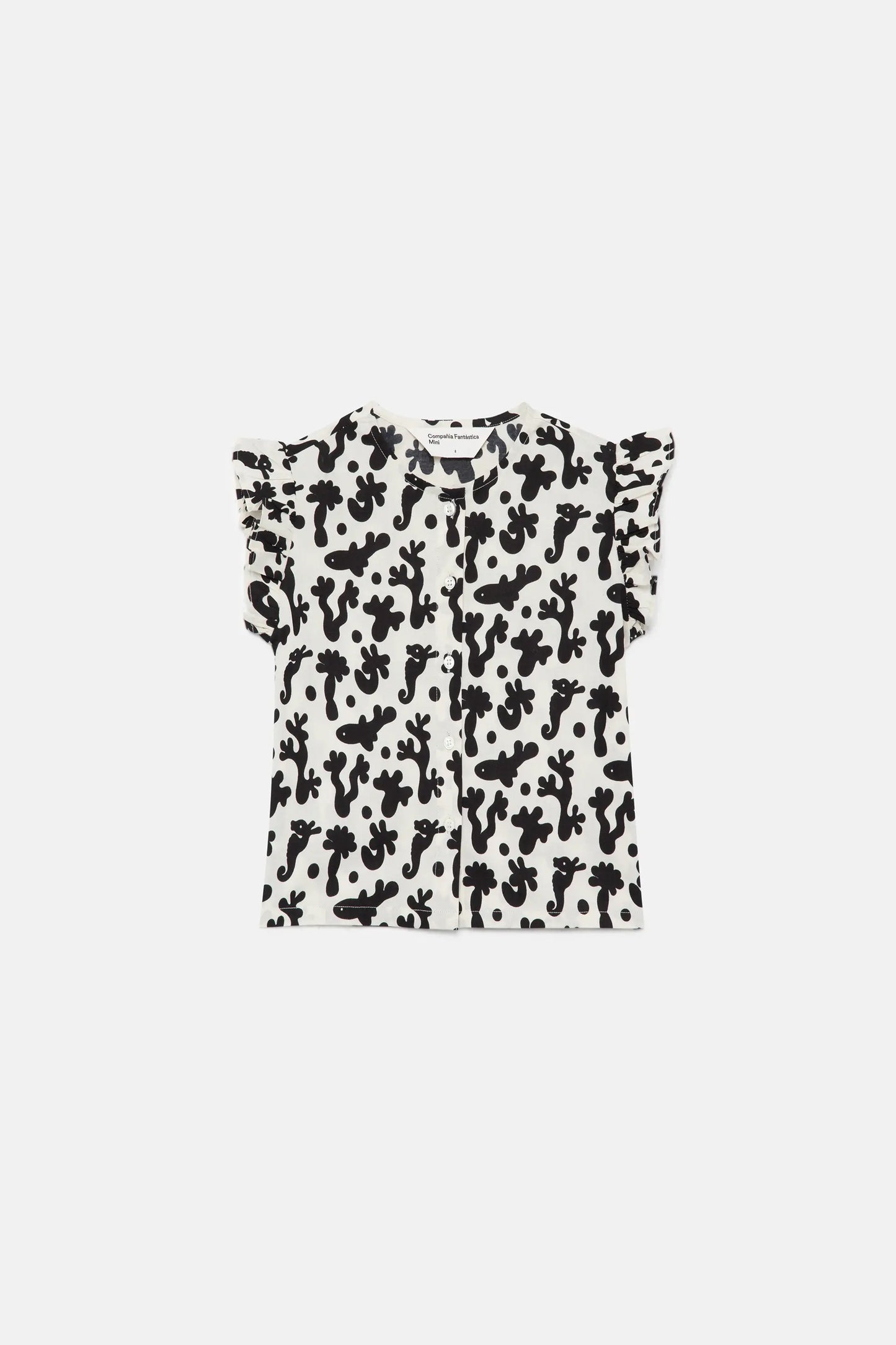 Coral print girl's shirt