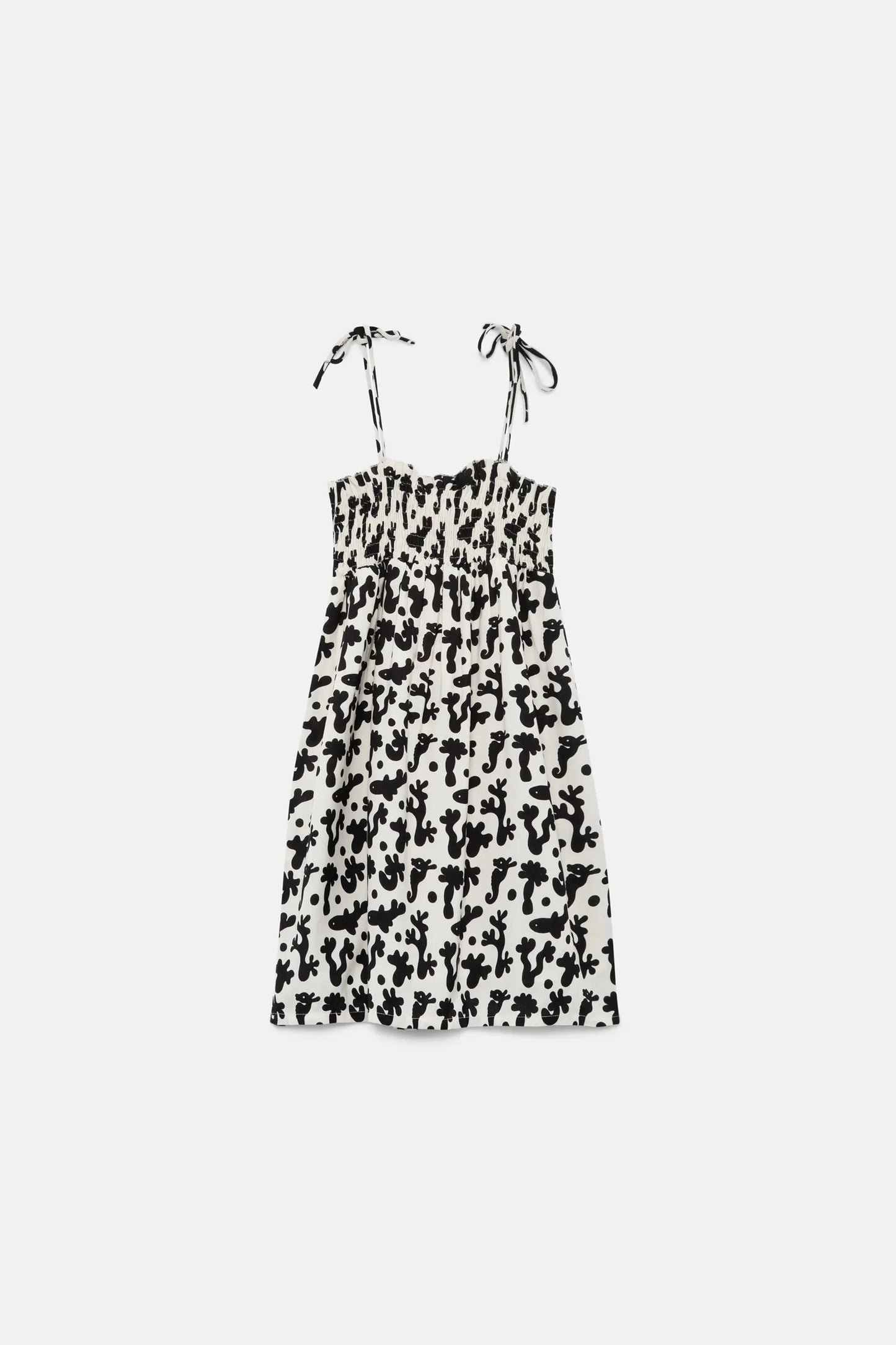 Vestido corto de niña estampado Coral