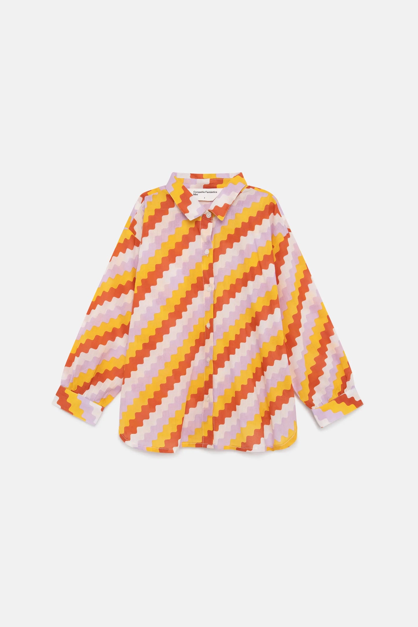 Zigzag print unisex shirt