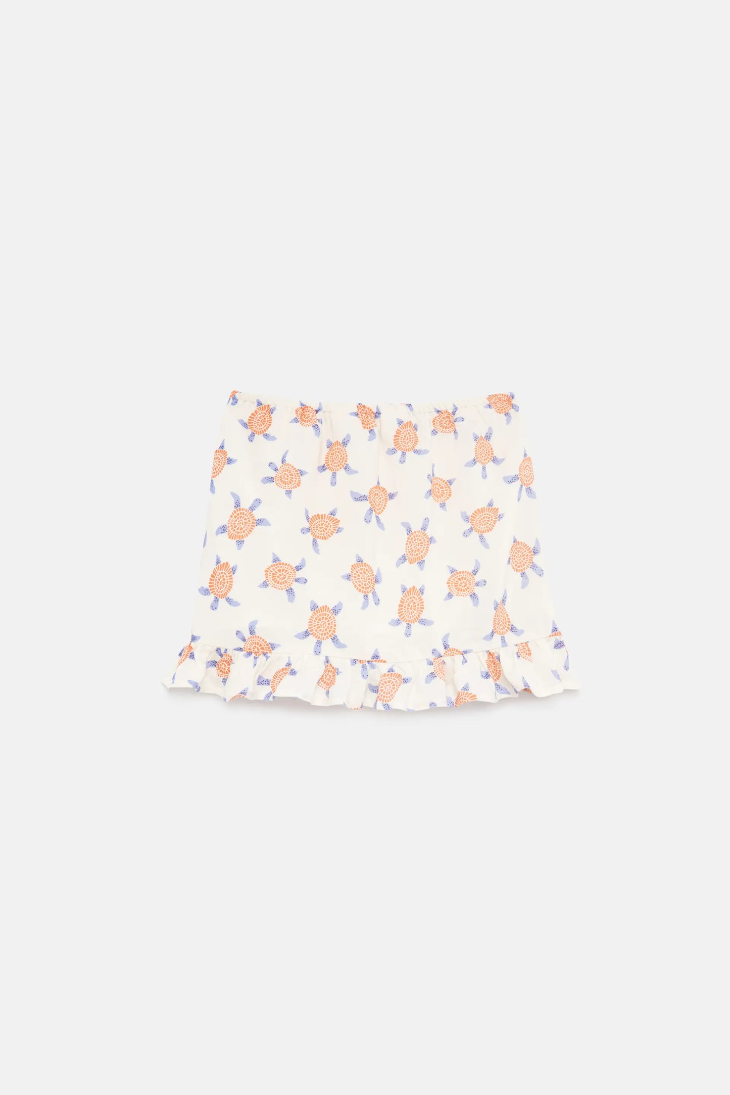 Falda corta de niña en rayón LENZING™ ECOVERO™ de tortugas