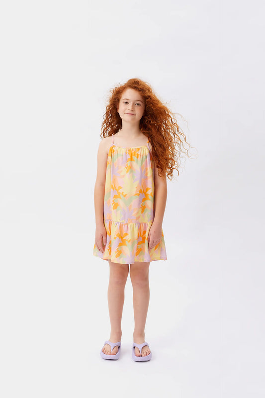 Vestido corto de niña floral Pluvia