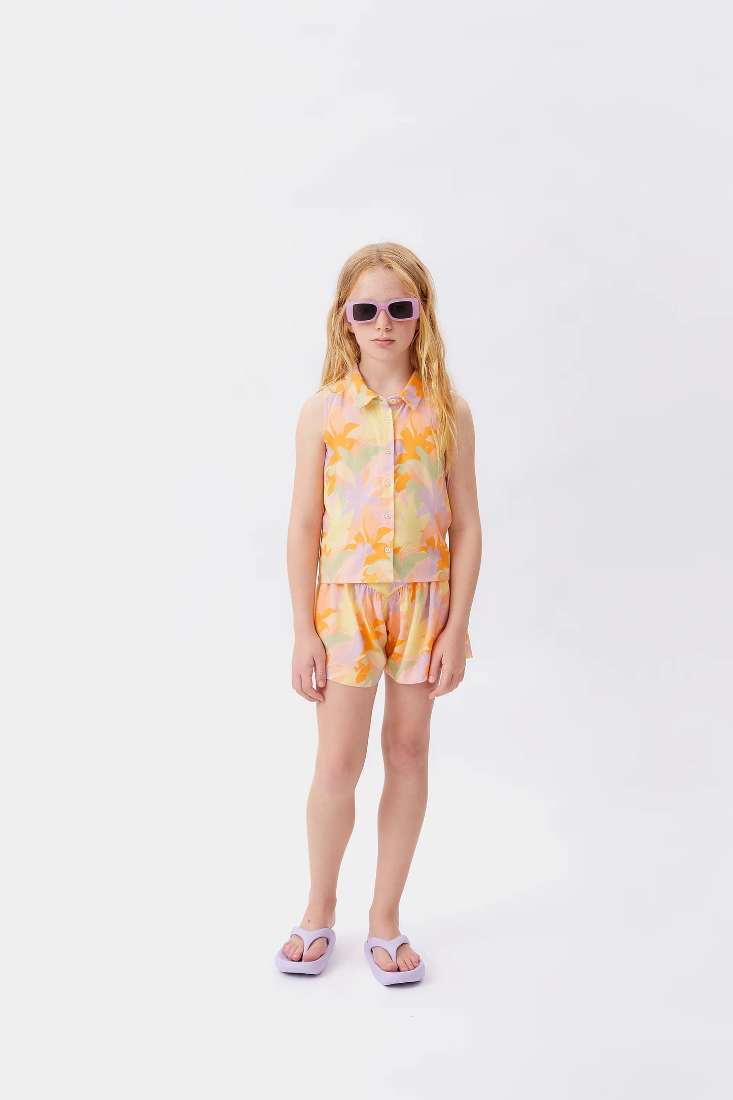 Pluvia Floral Girl's Shirt